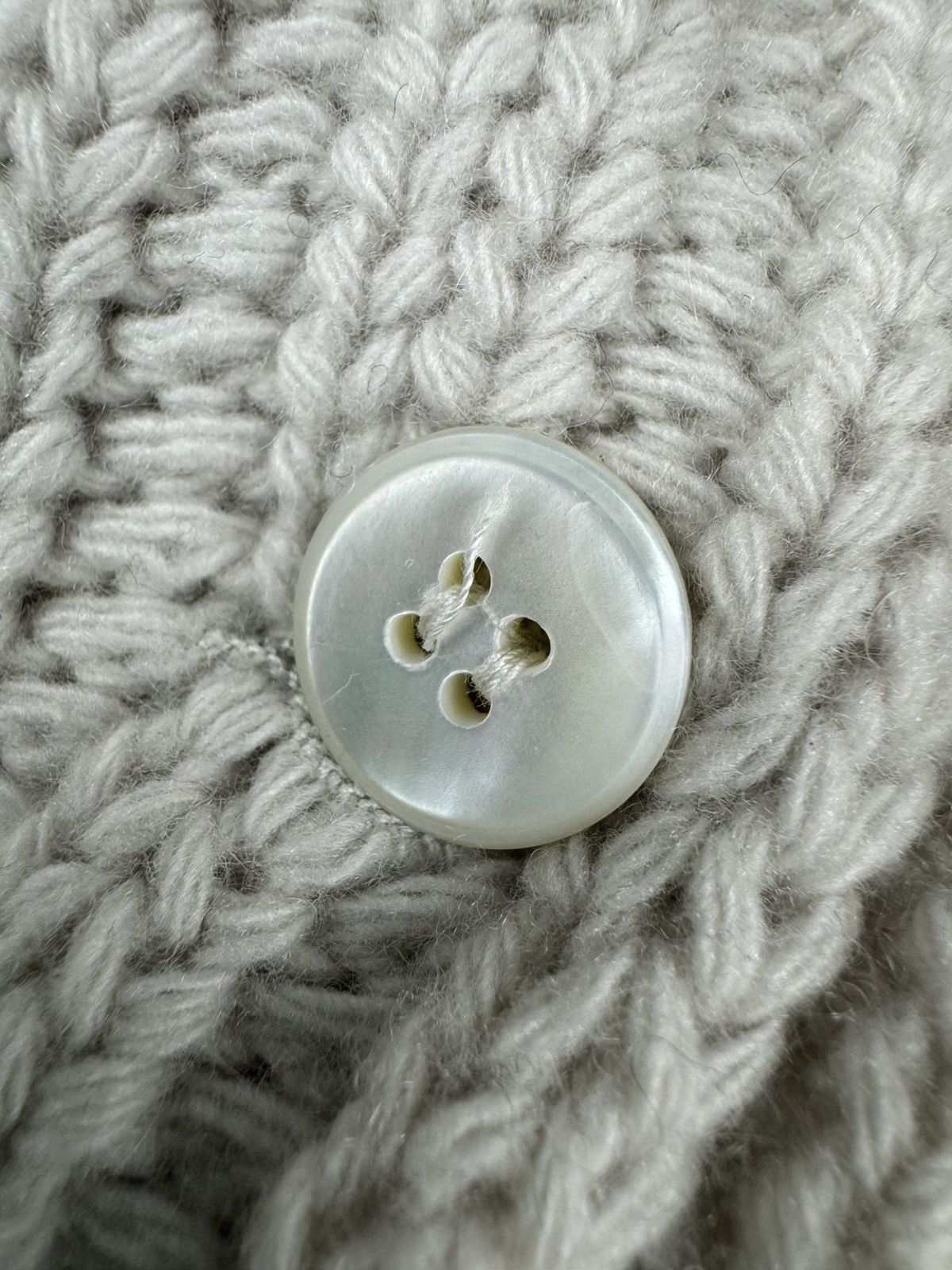 Prada Prada cashmere wool blend pearl button cardigan sweater knit Size L / US 10 / IT 46 - 9 Thumbnail