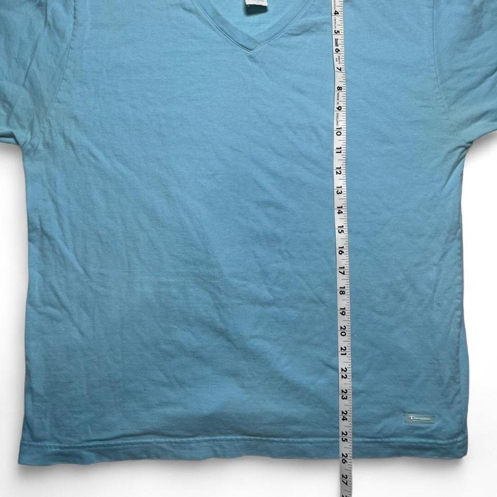 Champion Y2K Champion Light Blue V-Neck T-Shirt Size XL Size US XL / EU 56 / 4 - 8 Thumbnail