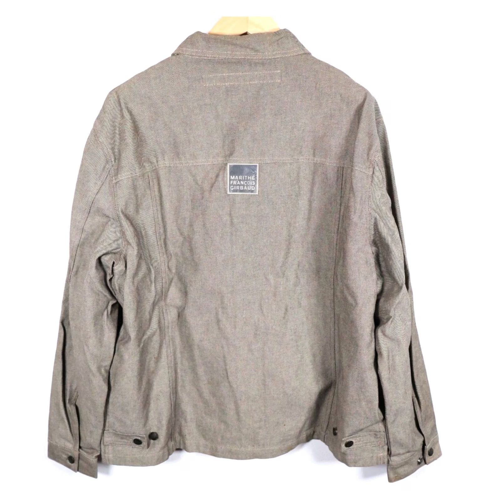 Vintage VINTAGE Girbaud Jacket Men XL Gray Brown Denim Trucker Jean Jacket 2XL Oversized Hip Hop Retro Y2K Size US 36 / EU 52 - 2 Thumbnail