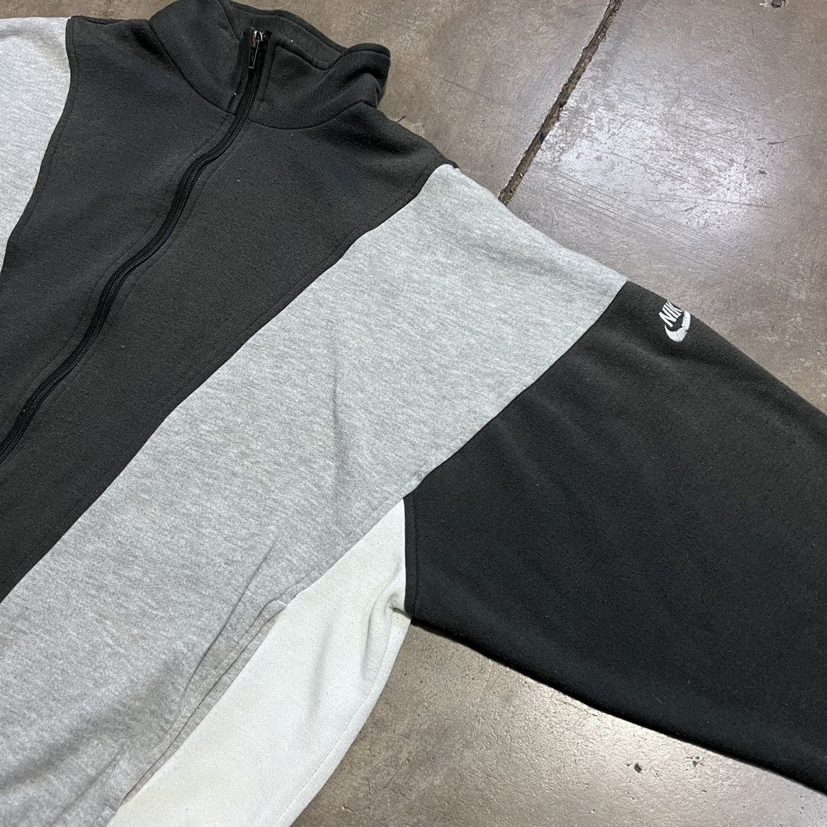 Nike × Vintage Vintage 80s Nike Zip Up Sweatshirt Track Jacket Mini Swoosh Size US XL / EU 56 / 4 - 6 Thumbnail