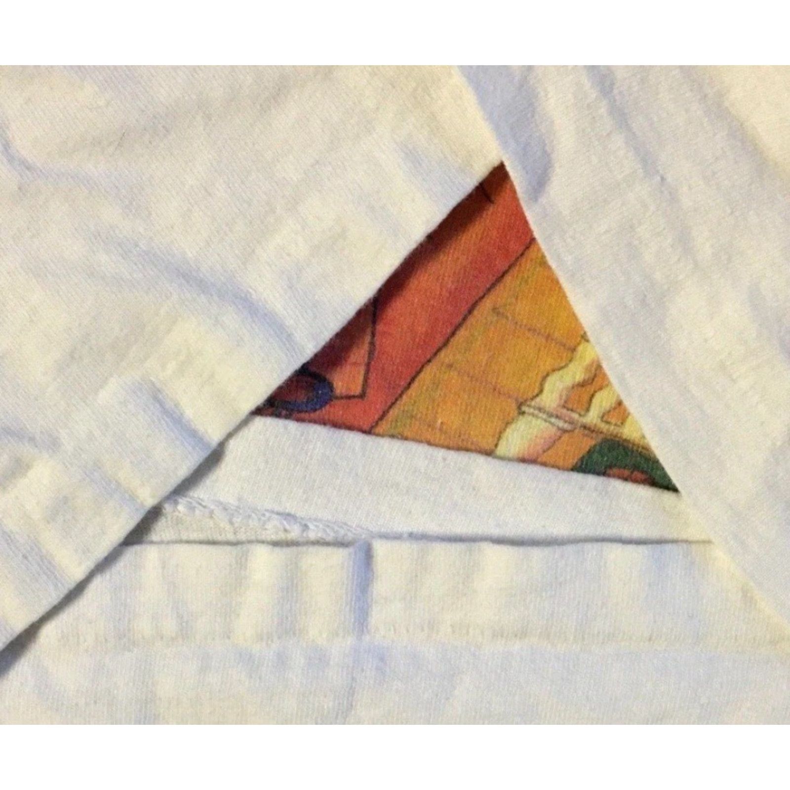 Vintage VINTAGE 90s San Francisco Examiner Faded Distress Abstract Art Shirt S Boxy Grunge - Single Stitch Men's T-Shirt White Size S Size US S / EU 44-46 / 1 - 4 Thumbnail