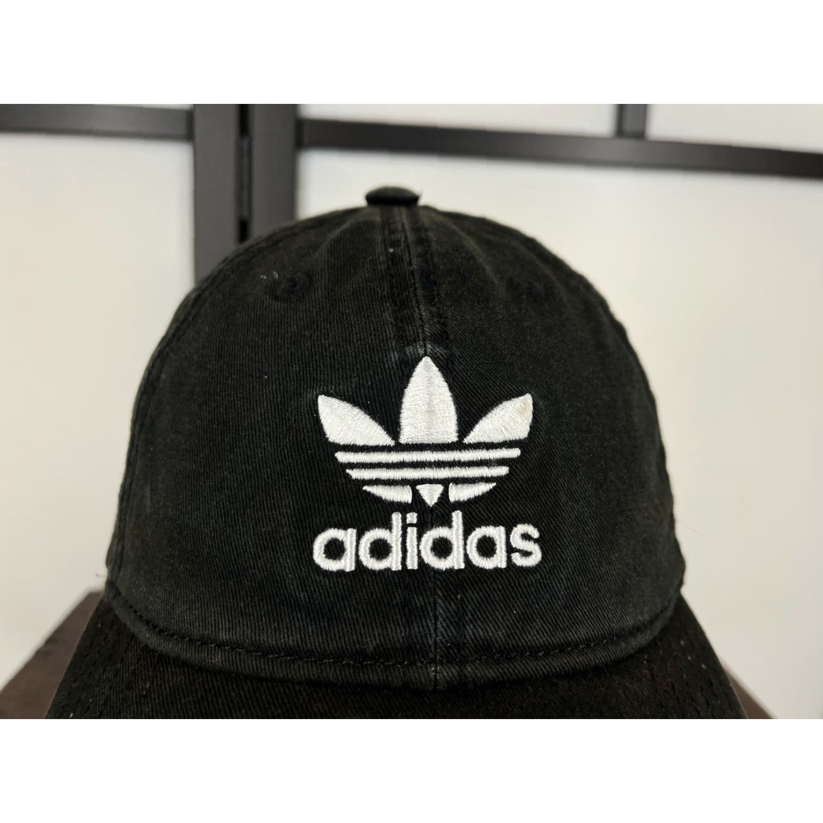 Adidas Adidas Hat Cap Strap Back Mens One Size Dark Gray Embroidered Cotton Golf Golfer Size ONE SIZE - 2 Thumbnail