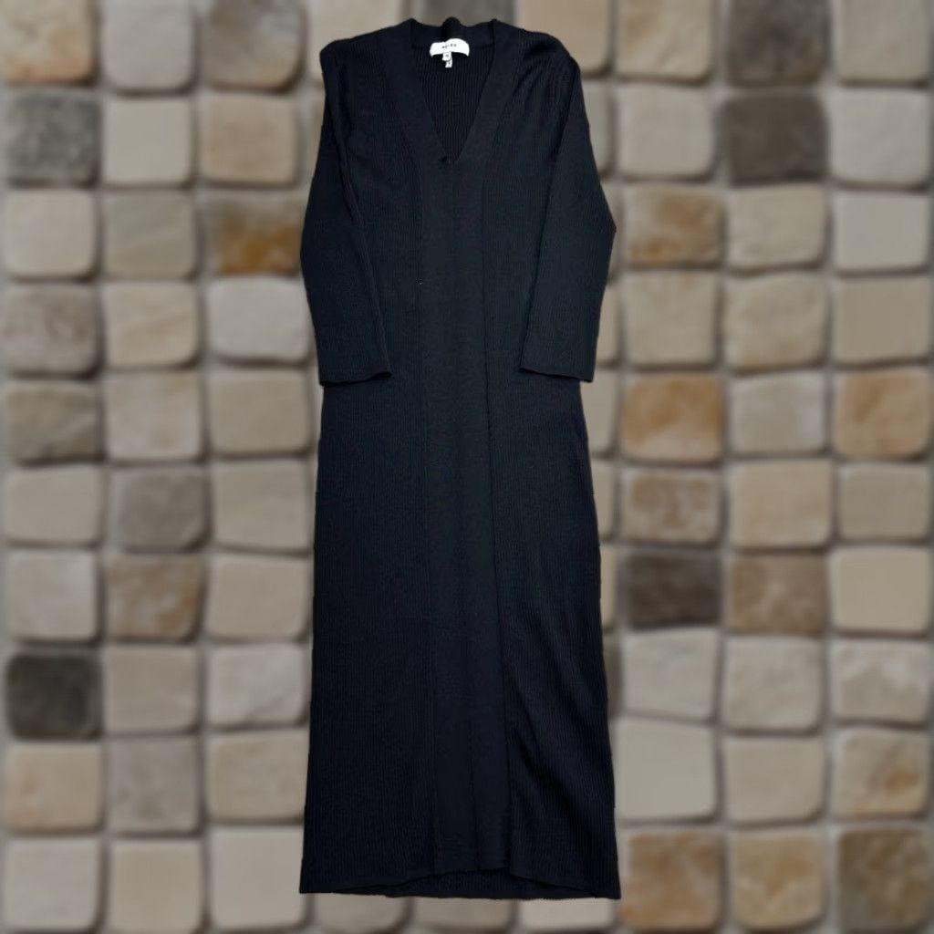 self portrait knit midi dress self-portrait - Black Ribbed Knit Midi Dress main image 1