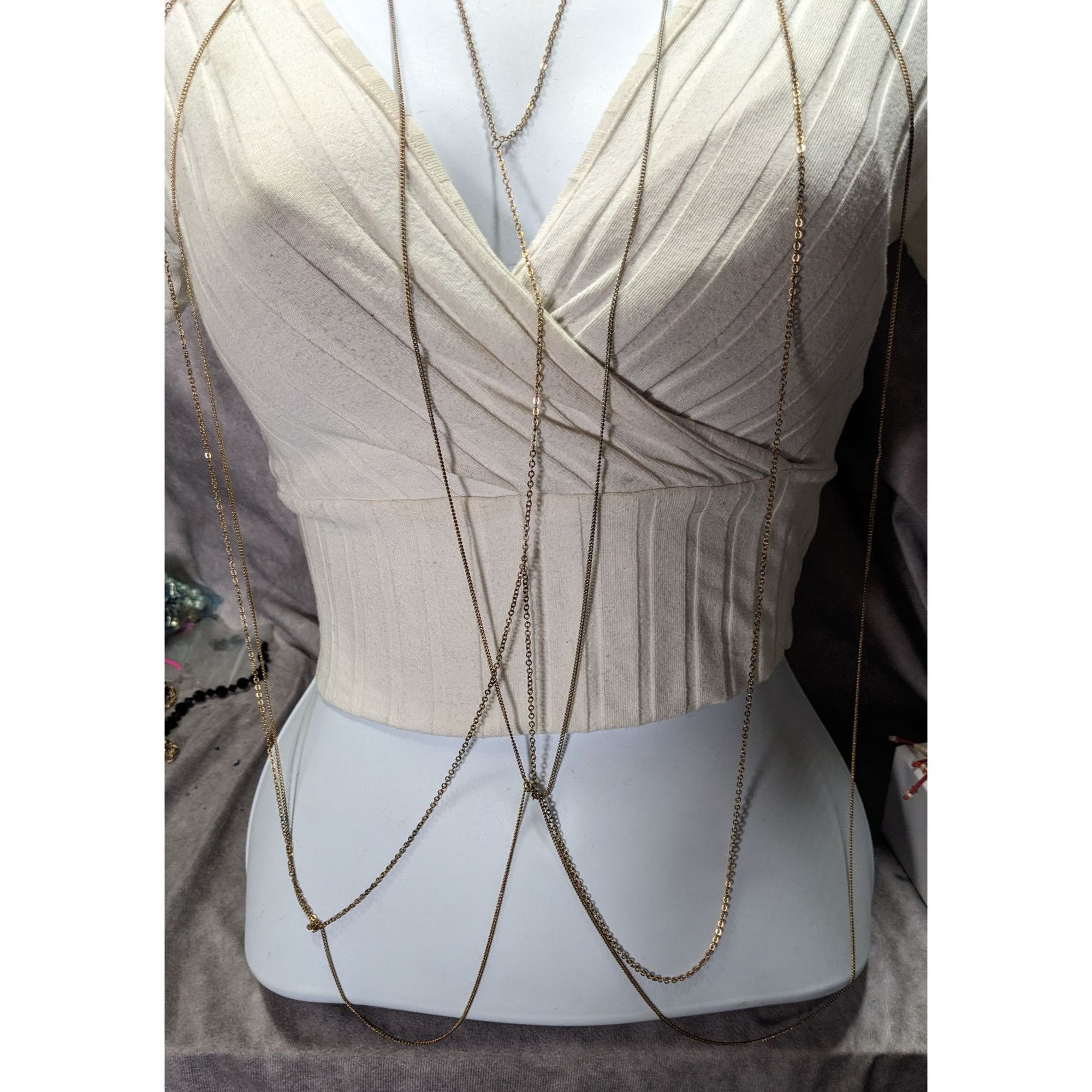 Aldo Party Club Gold-Tone ALDO Layered Body Chain Size ONE SIZE - 7 Thumbnail