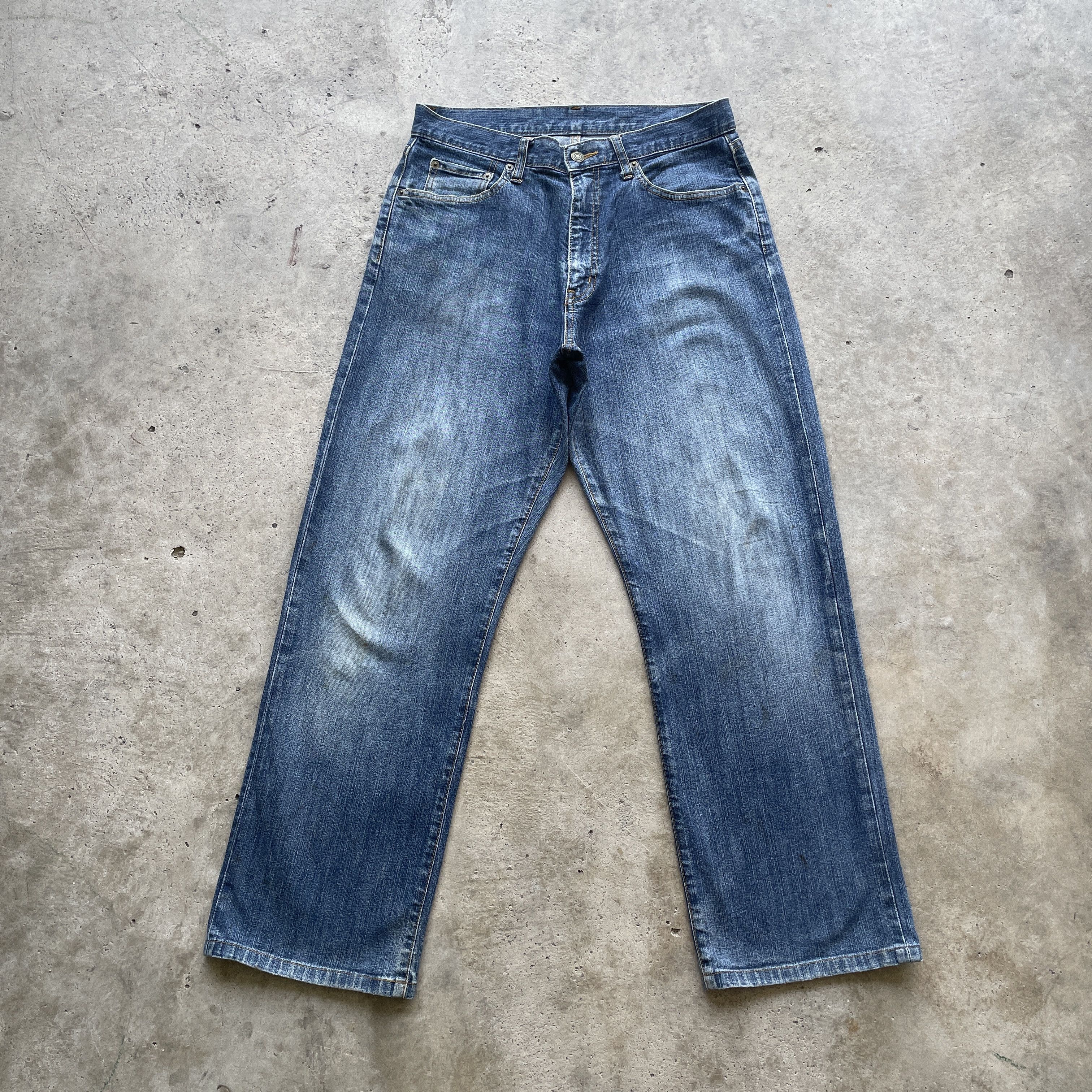 Japanese Brand × Vintage VINTAGE JAPANESE FADED BLUE DENIM PANTS JEANS W31x29 Size US 31 - 2 Thumbnail