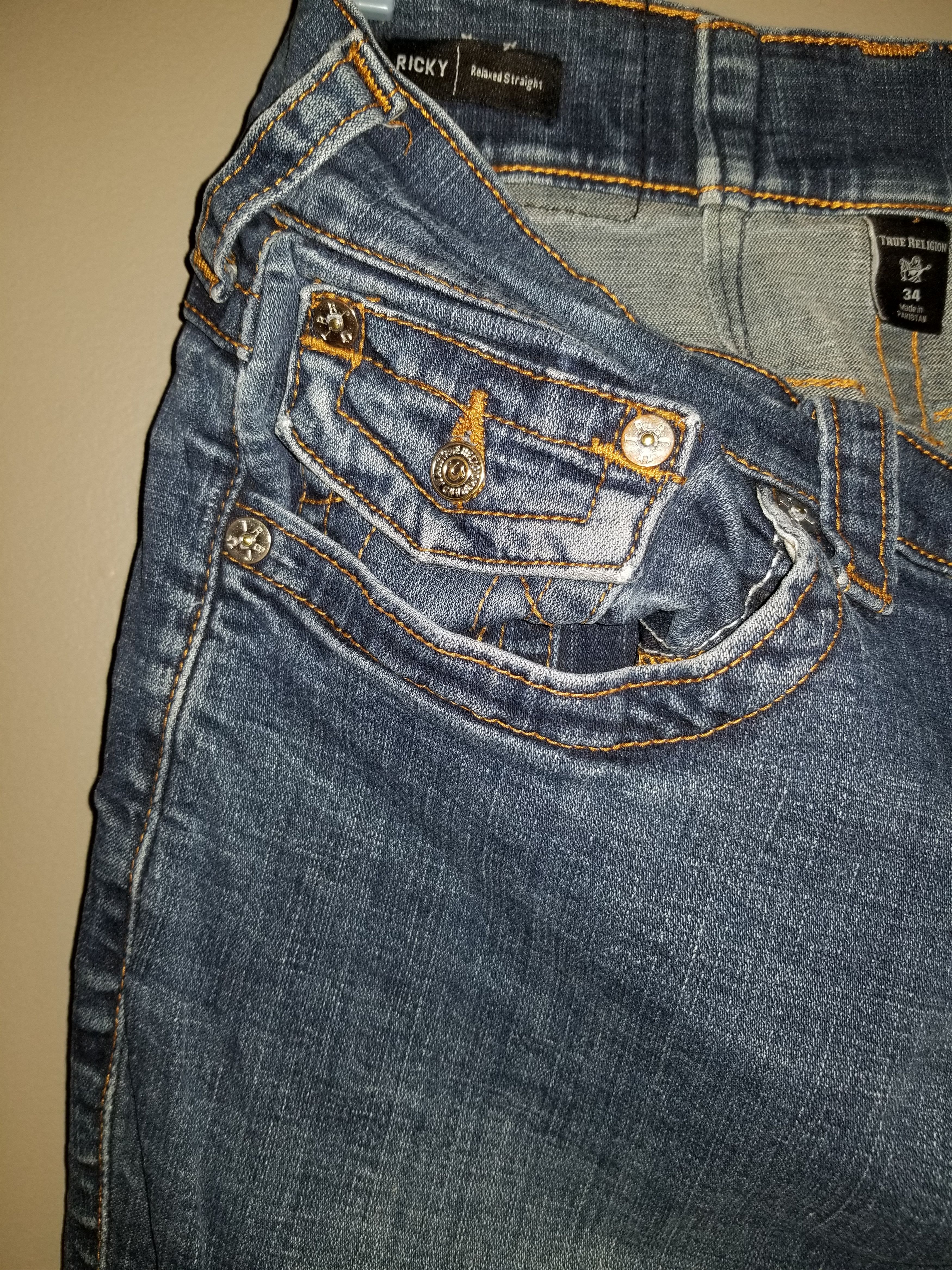 True Religion True religion orange stitch ricky cut Size US 34 / EU 50 - 4 Thumbnail