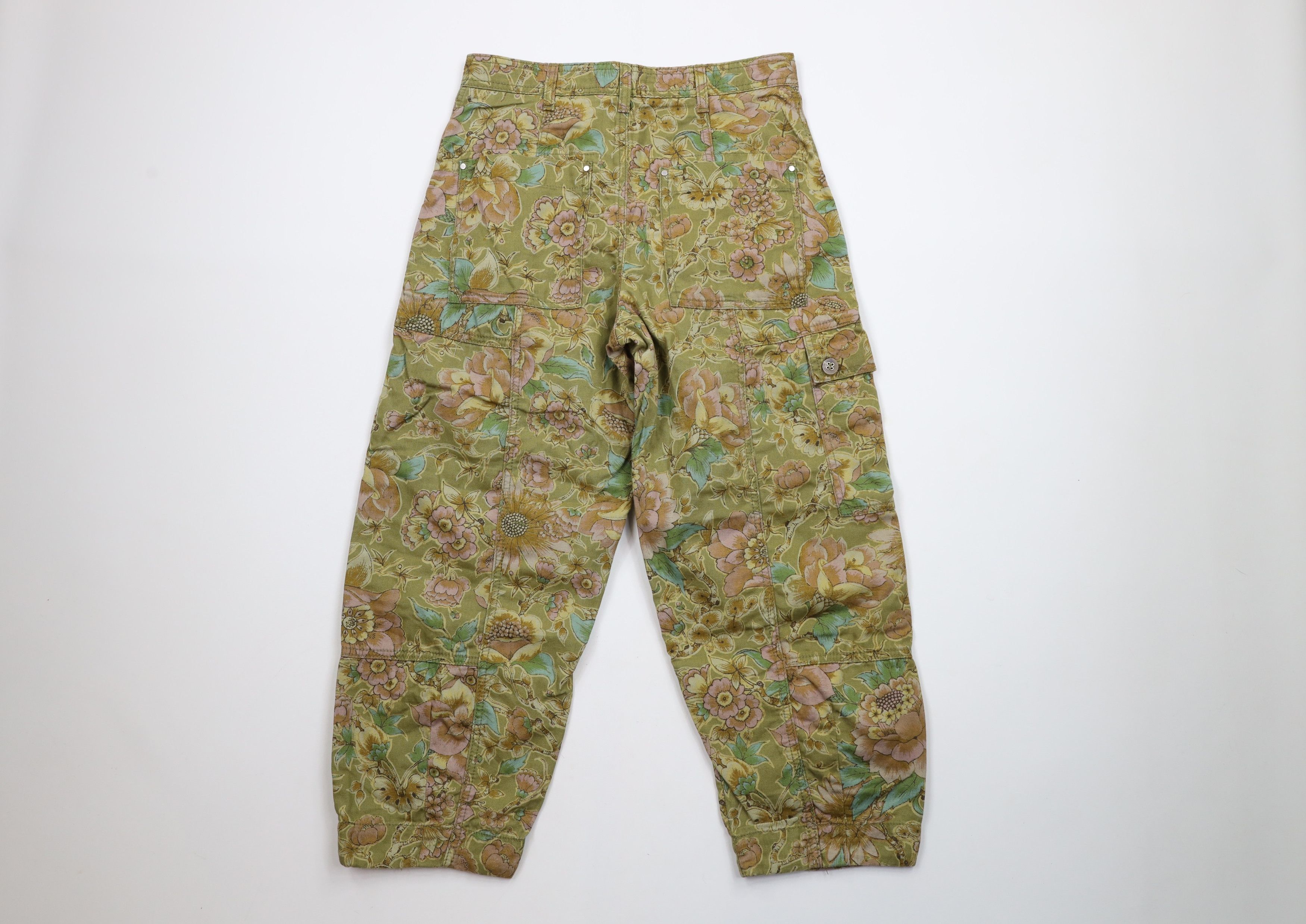 Anthropologie × Vintage Anthropologie All Over Print Cropped Balloon Cargo Pants Size 27" / US 4 / IT 40 - 8 Thumbnail