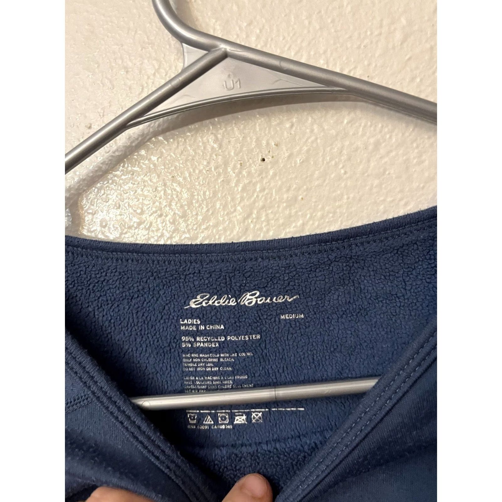 Eddie Bauer Womens Large Eddie Bauer Fleece Long Sleeve Sweatshirt with Polyester, Blue Size M / US 6-8 / IT 42-44 - 2 Thumbnail