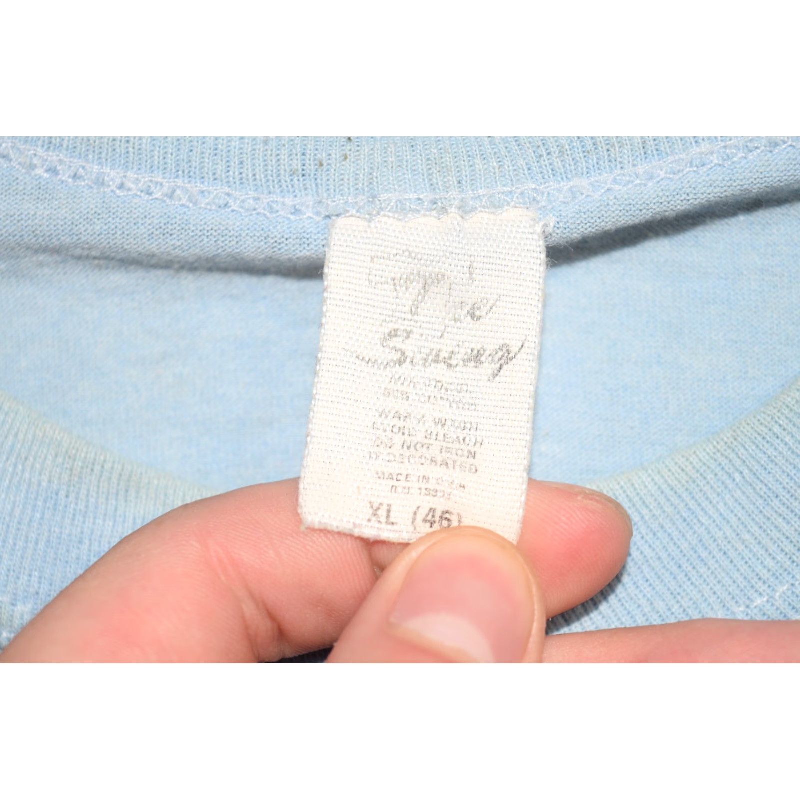 Vintage Vintage 1980s TEE SWING Unisex Blue Cotton-Blend Graphic T-Shirt XL 80s Humor Birthday Mens Size US XL / EU 56 / 4 - 6 Thumbnail