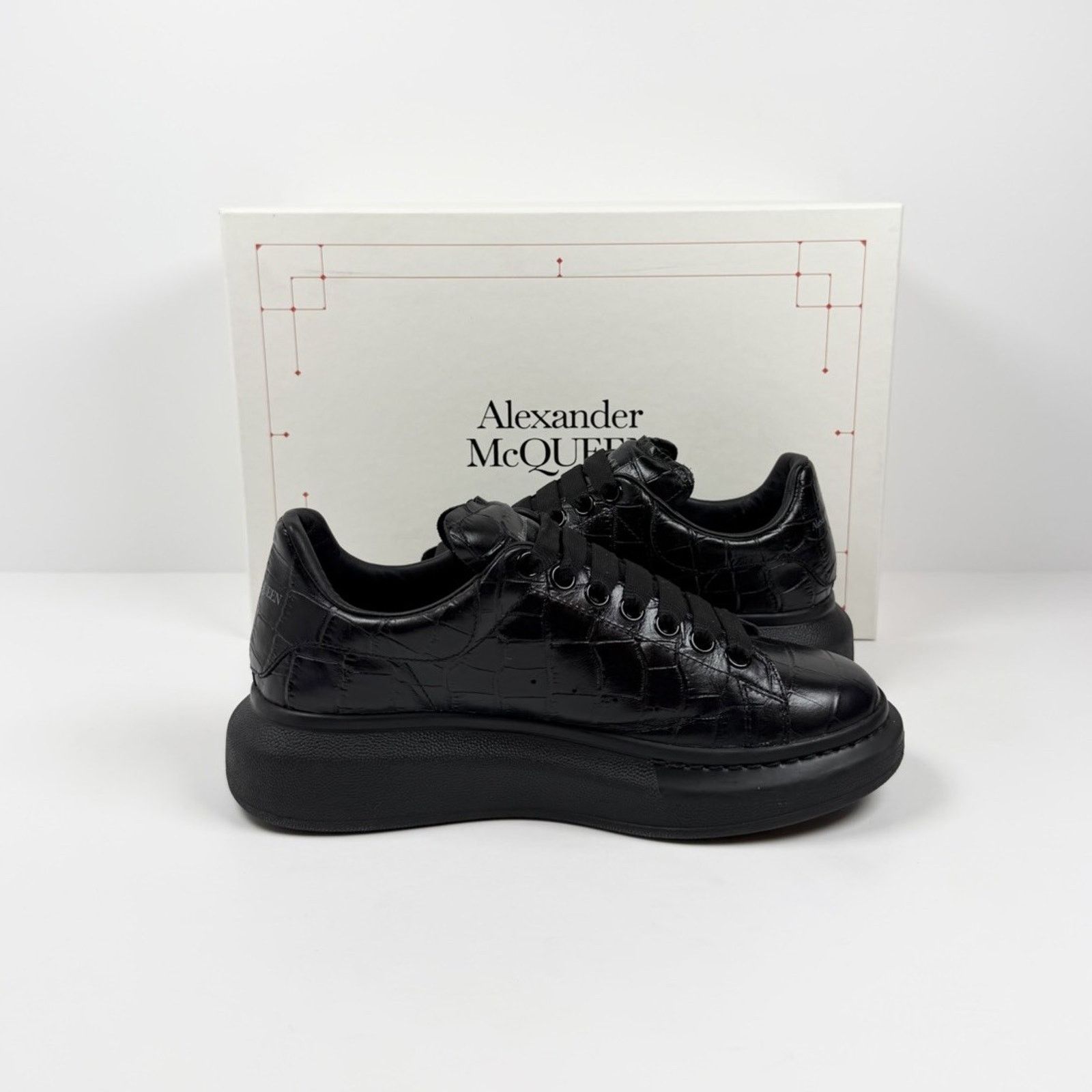 Alexander McQueen Size 6.5US - Alexander McQueen Black Crocodile Sneakers￼ Size US 6.5 / EU 39-40 - 5 Thumbnail