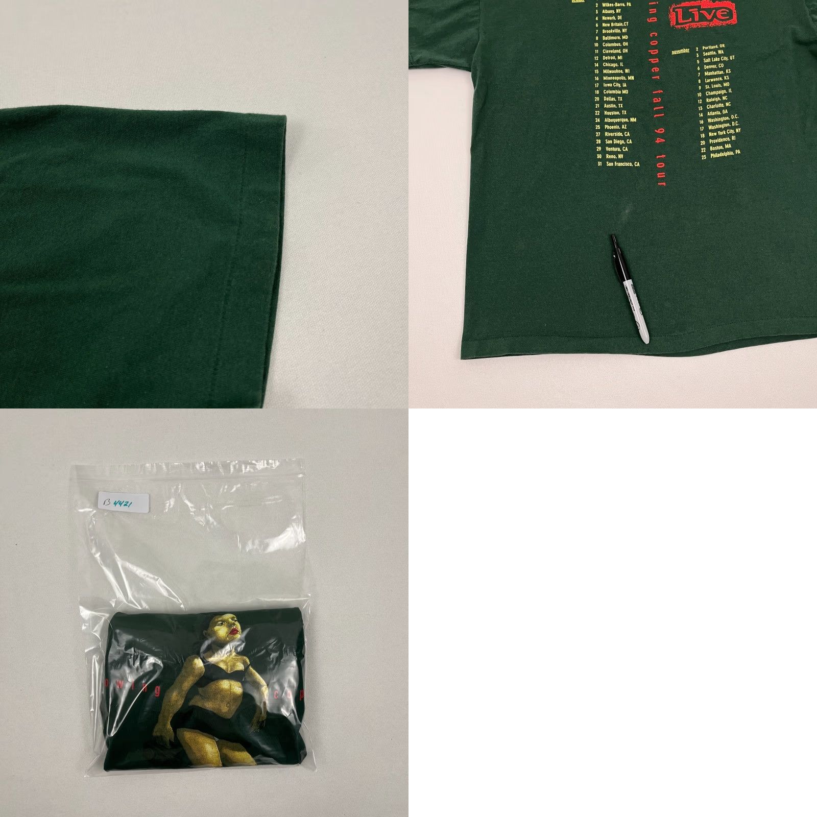 Anvil VTG 90s Throwing Copper Shirt Mens XL 1994 Live Tour Concert Band Logo Graphic Print T-Shirt Anvil Cotton Green Size US XL / EU 56 / 4 - 8 Thumbnail