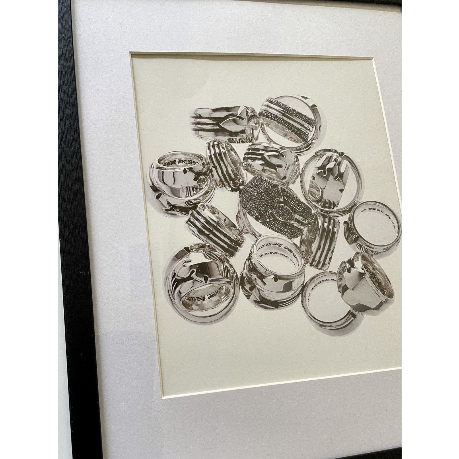 Chrome Hearts × Vintage Chrome Hearts silver rings 11x14 Framed Magazine poster Size ONE SIZE - 2 Thumbnail