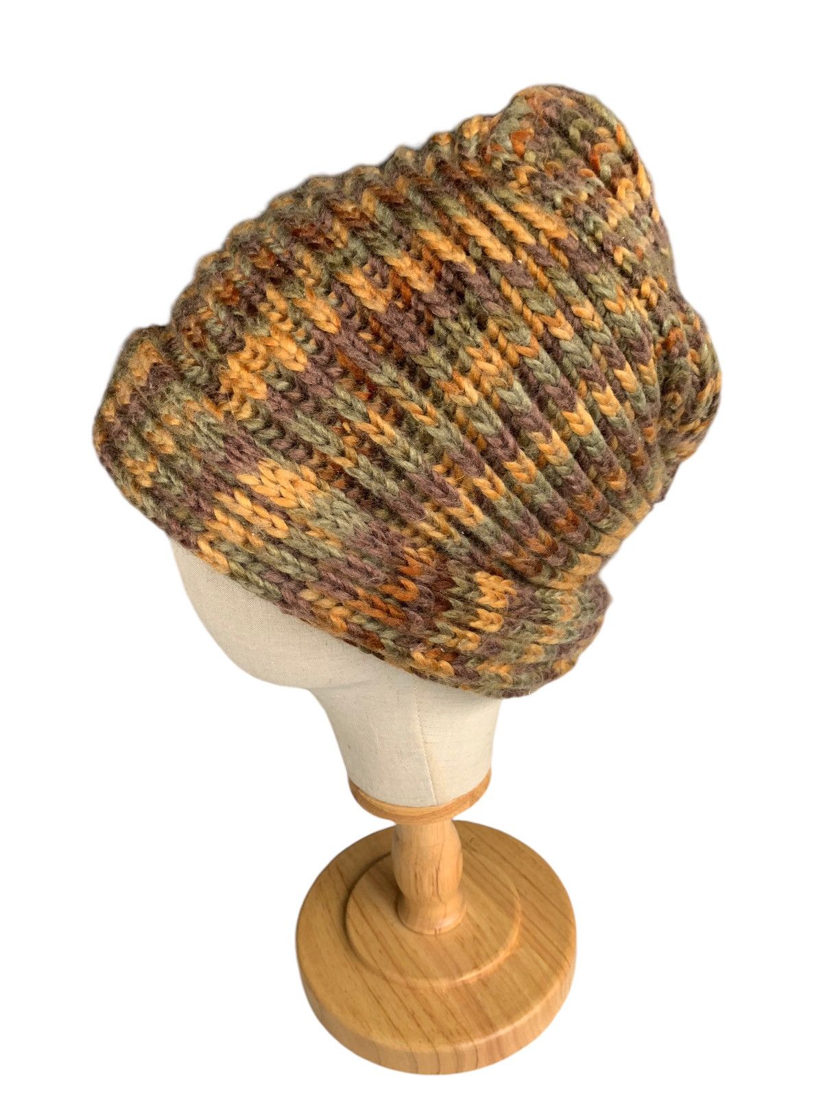 Multicolour Crochet knit Wool Rare Hairy long Beanie hats