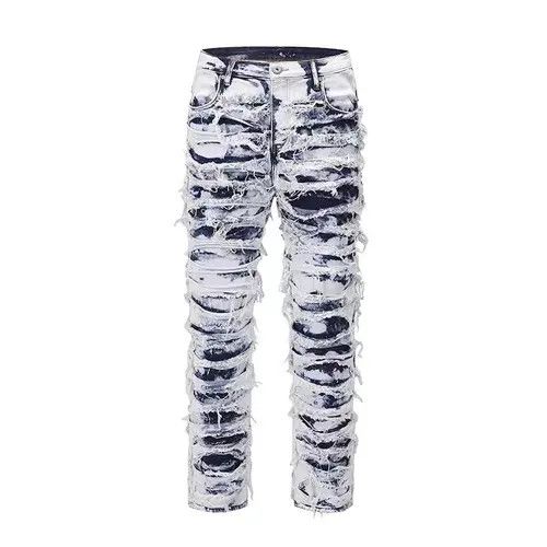 VIBE Retro distressed washed ripped stretch jeans Size US 32 / EU 48 - 5 Thumbnail