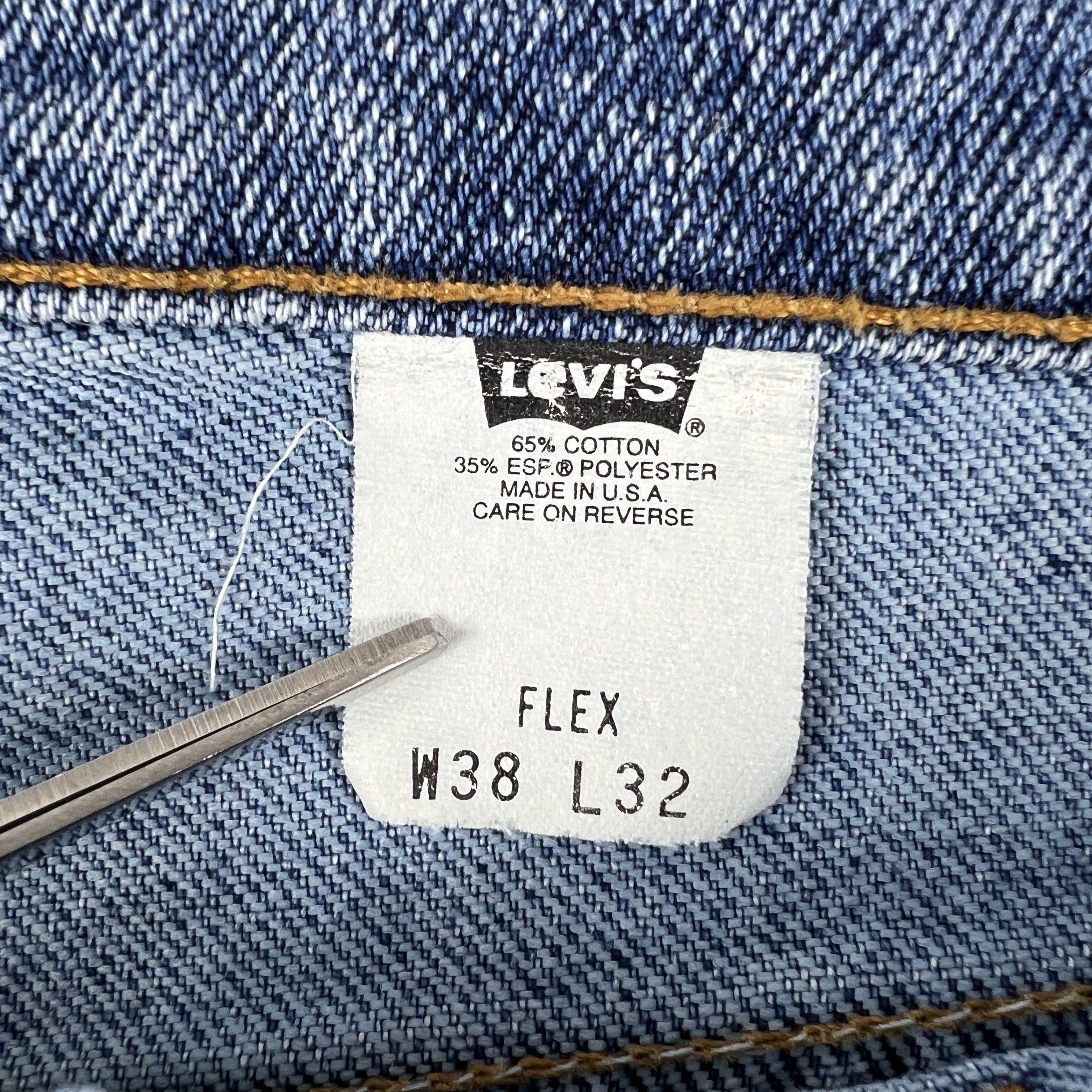 Vintage VTG 90s Levi's Jeans 540 Flex Relaxed Straight Blue Denim Size US 36 / EU 52 - 8 Thumbnail
