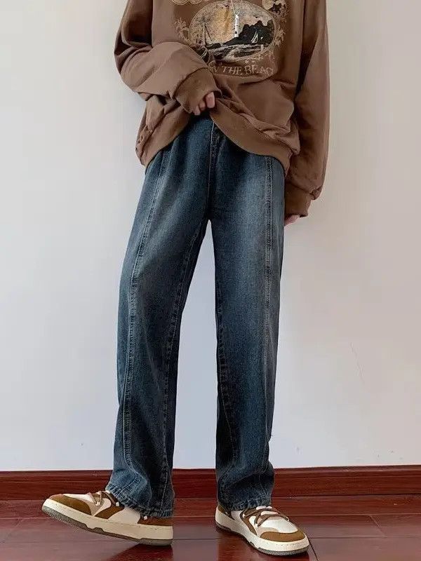 Japanese Brand × Jean Retro loose straight leg high street jeans Size US 32 / EU 48 - 2 Thumbnail