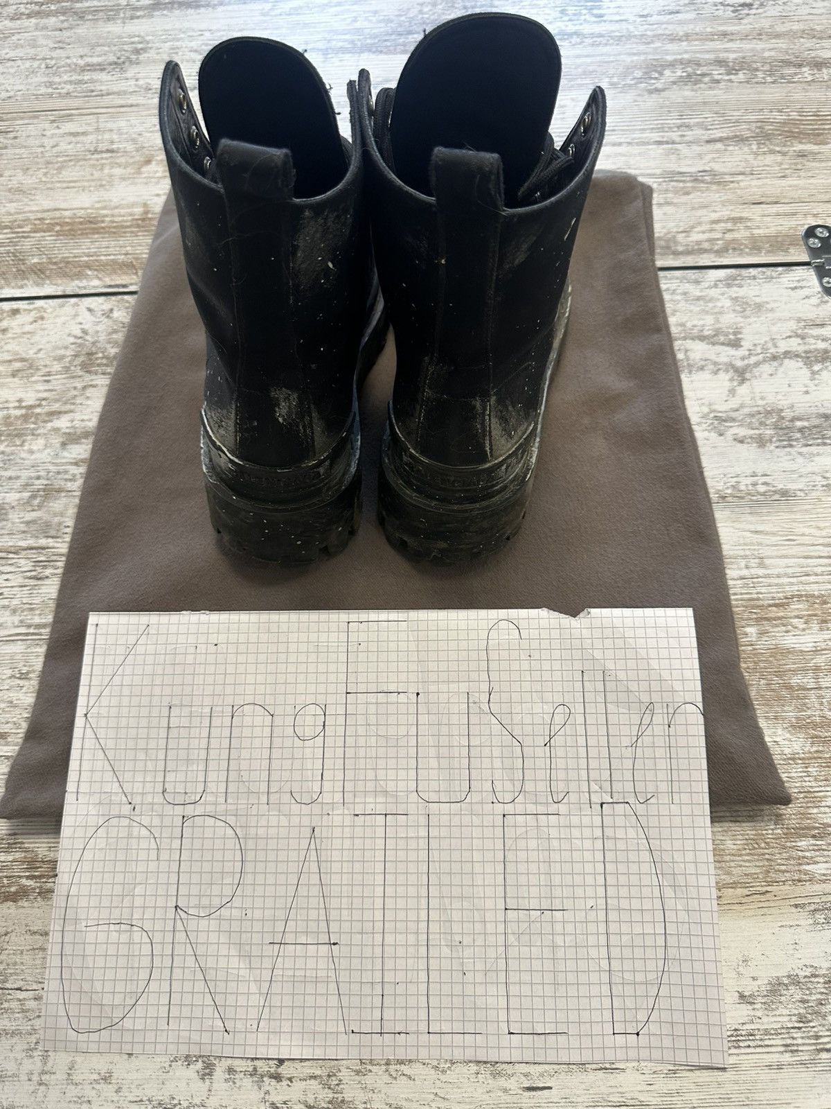 Balenciaga Balenciaga Strike Painted Boots Size US 7.5 / EU 40-41 - 4 Thumbnail