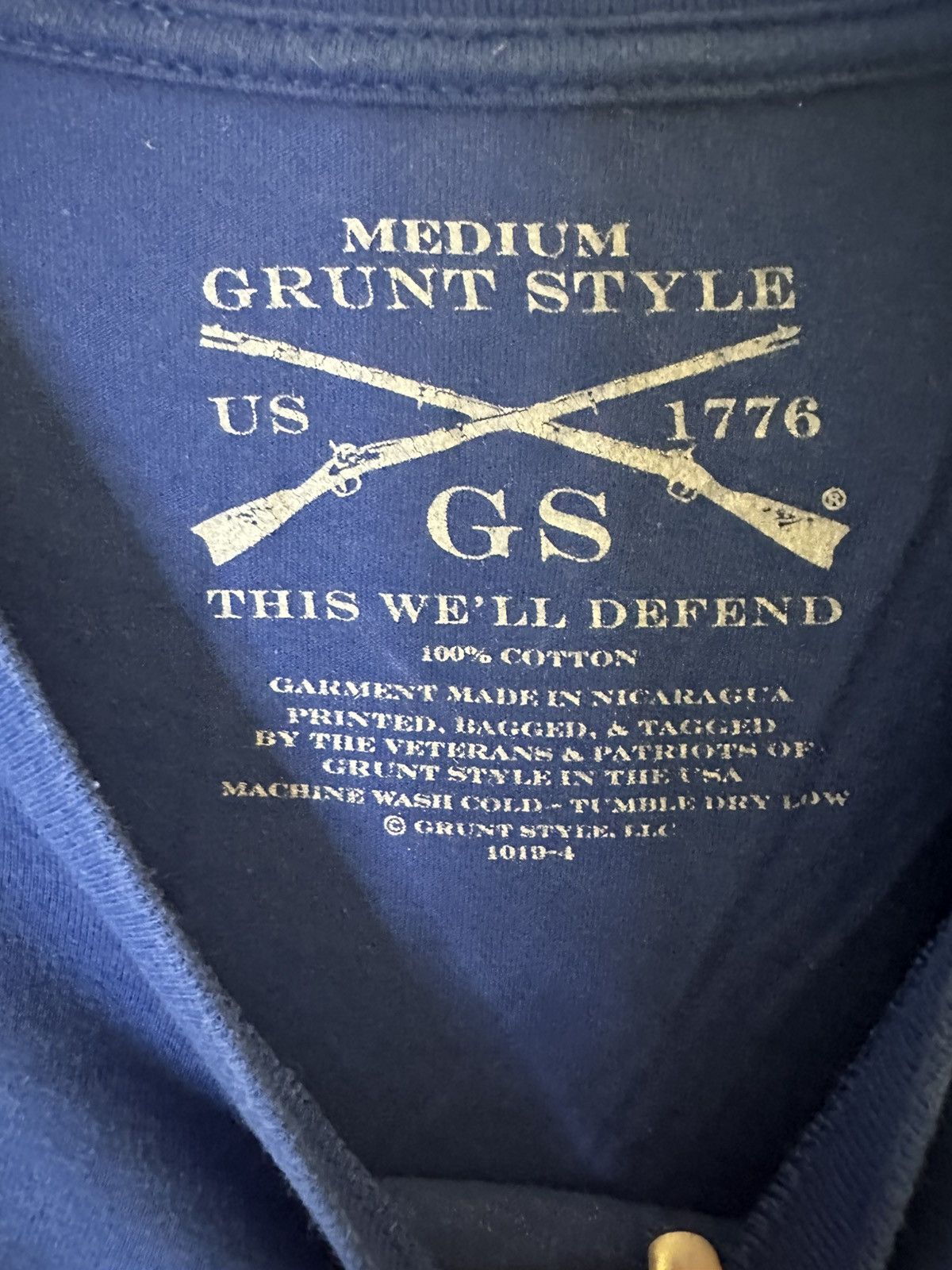Grunt Style Grunt Style America Beer Mug Flag Shirt Adult Medium Blue Size US M / EU 48-50 / 2 - 2 Thumbnail