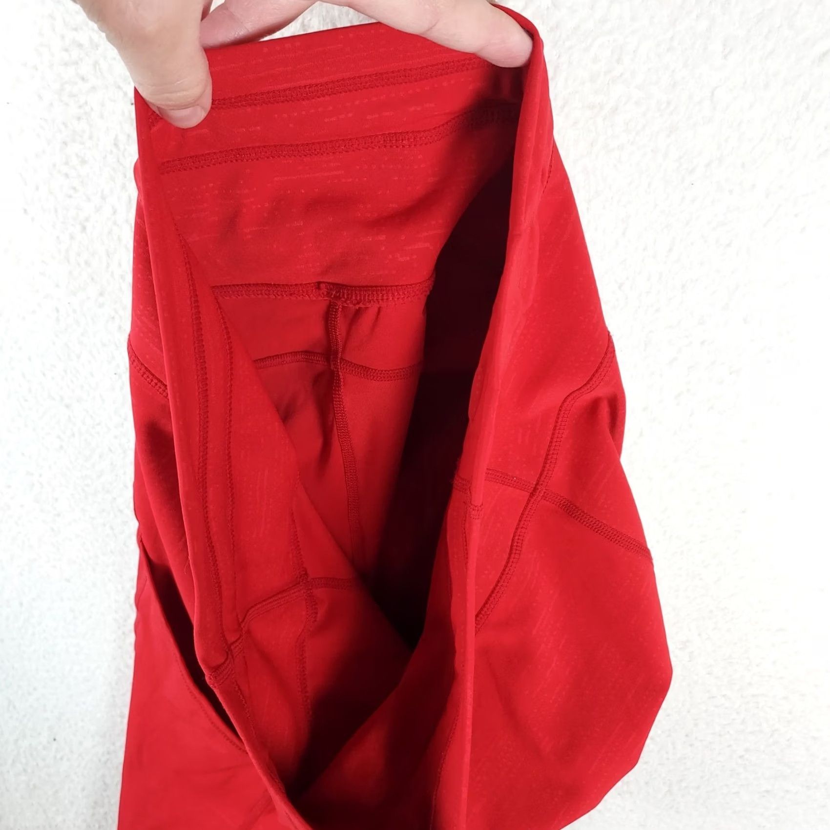 Vintage Zyia Womens Leggings Small Red Pockets High Rise Skinny Ankle Athletic Activewear Yoga Spring Summer Fall Size 28" / US 6 / IT 42 - 5 Thumbnail