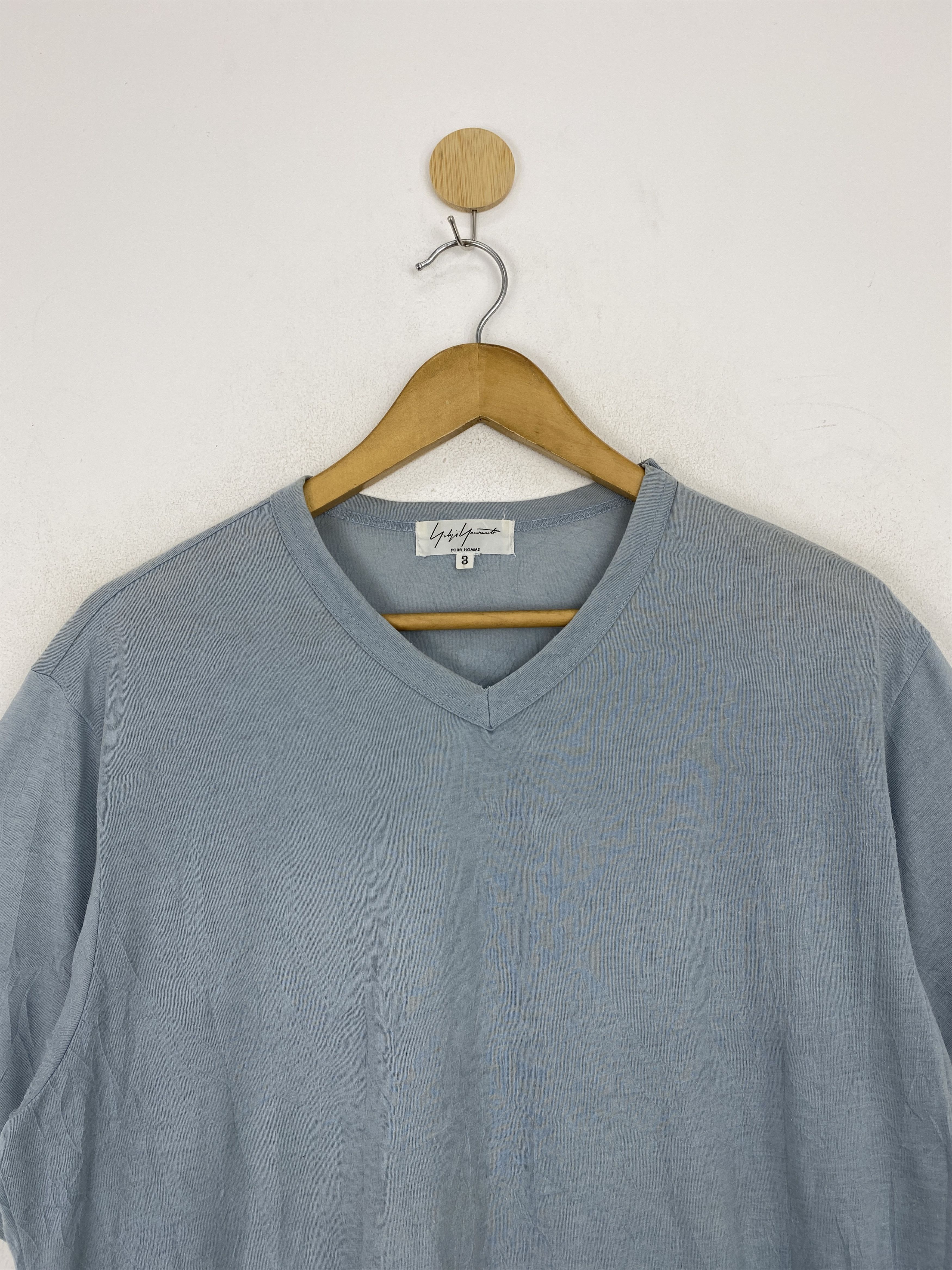 Designer Vintage Yohji Yamamoto Plain Made In Japan Tee Shirt TA0631 Size US L / EU 52-54 / 3 - 2 Thumbnail