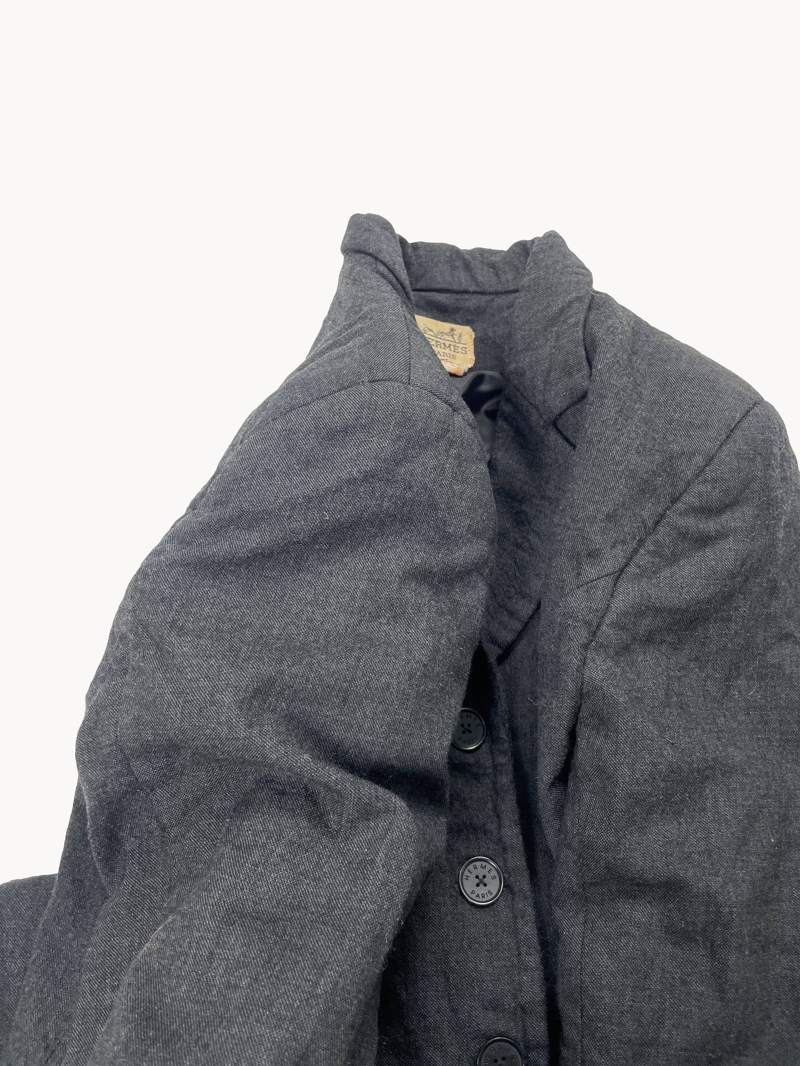 Hermes Vintage 80s Hermes by Claude Brouet Single Breasted Coat 44 Size L / US 10 / IT 46 - 15 Thumbnail