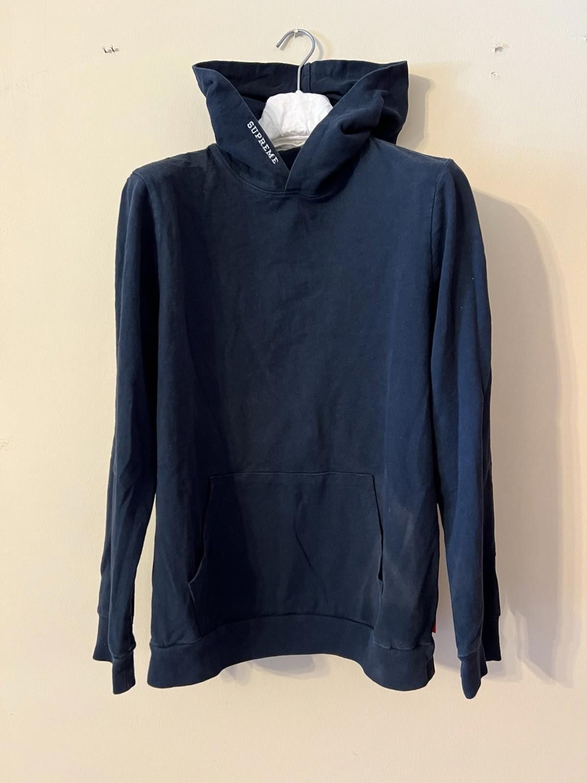 Supreme Pre-Owned Supreme Silver Label Thin Pullover Hoodie Navy L Size US L / EU 52-54 / 3 - 2 Thumbnail