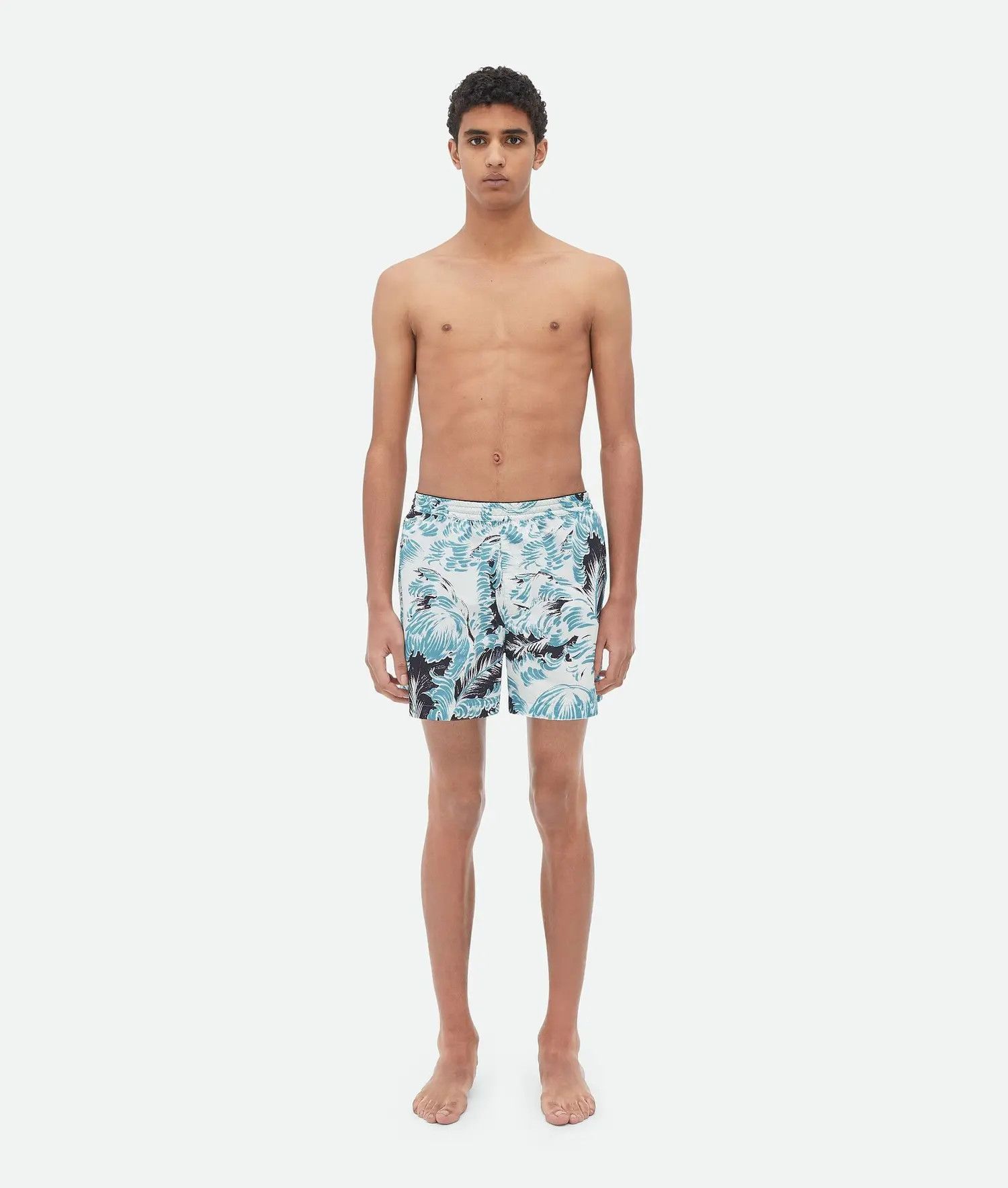 Bottega Veneta o1loc1c0325 729760 Printed Nylon Swim Shorts in Multicolor Size US 36 / EU 52 - 1 Thumbnail