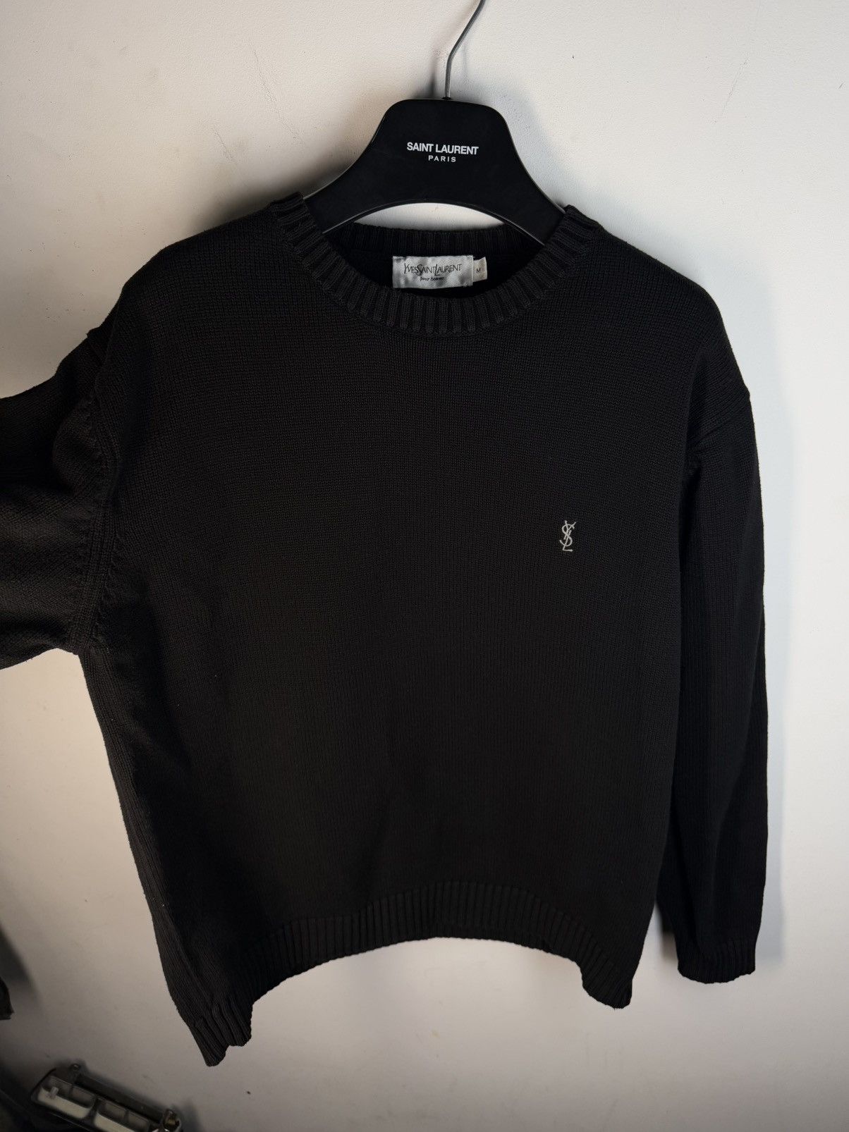Yves Saint Laurent Black YSL Sweater Knit Size US M / EU 48-50 / 2 - 12 Thumbnail