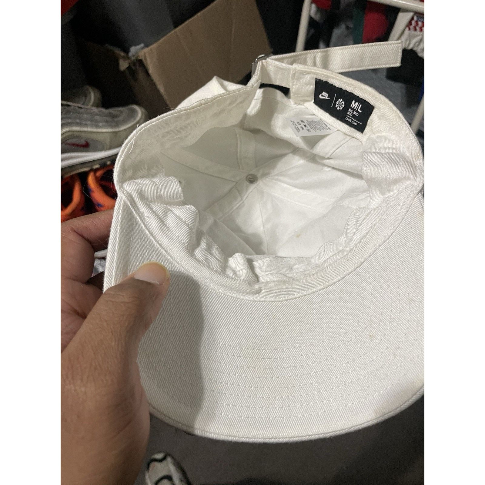 Nike Nike Hat Cap Strap Back One Size White Heritage Cap Athletic Size ONE SIZE - 3 Thumbnail