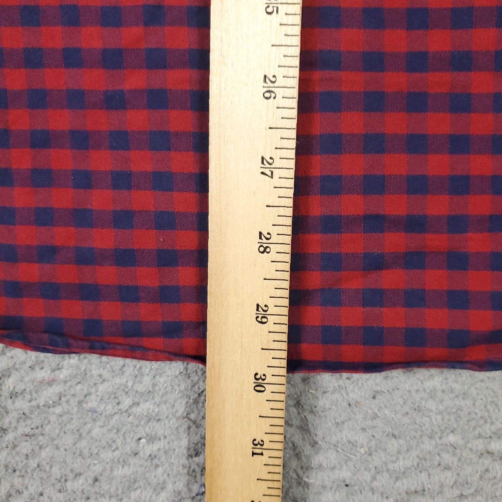 Tommy Hilfiger VINTAGE Tommy Hilfiger Shirt Mens 15.5 Blue Red Check Dress Button Up Long Sleeve Size 40R - 5 Thumbnail