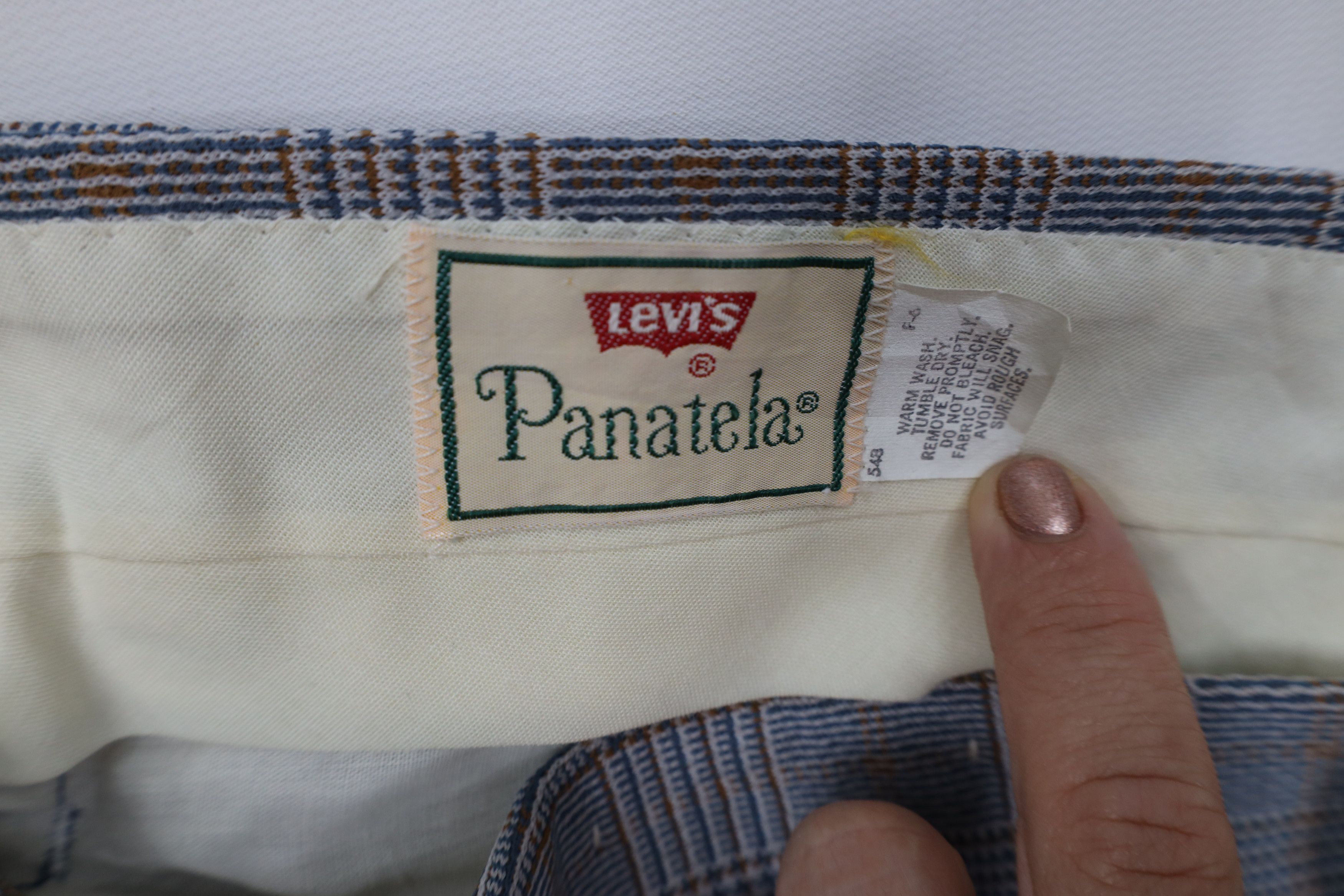 Levi's Vintage 70s Levis Plaid Knit Bell Bottoms Chino Pants USA Size US 32 / EU 48 - 7 Thumbnail