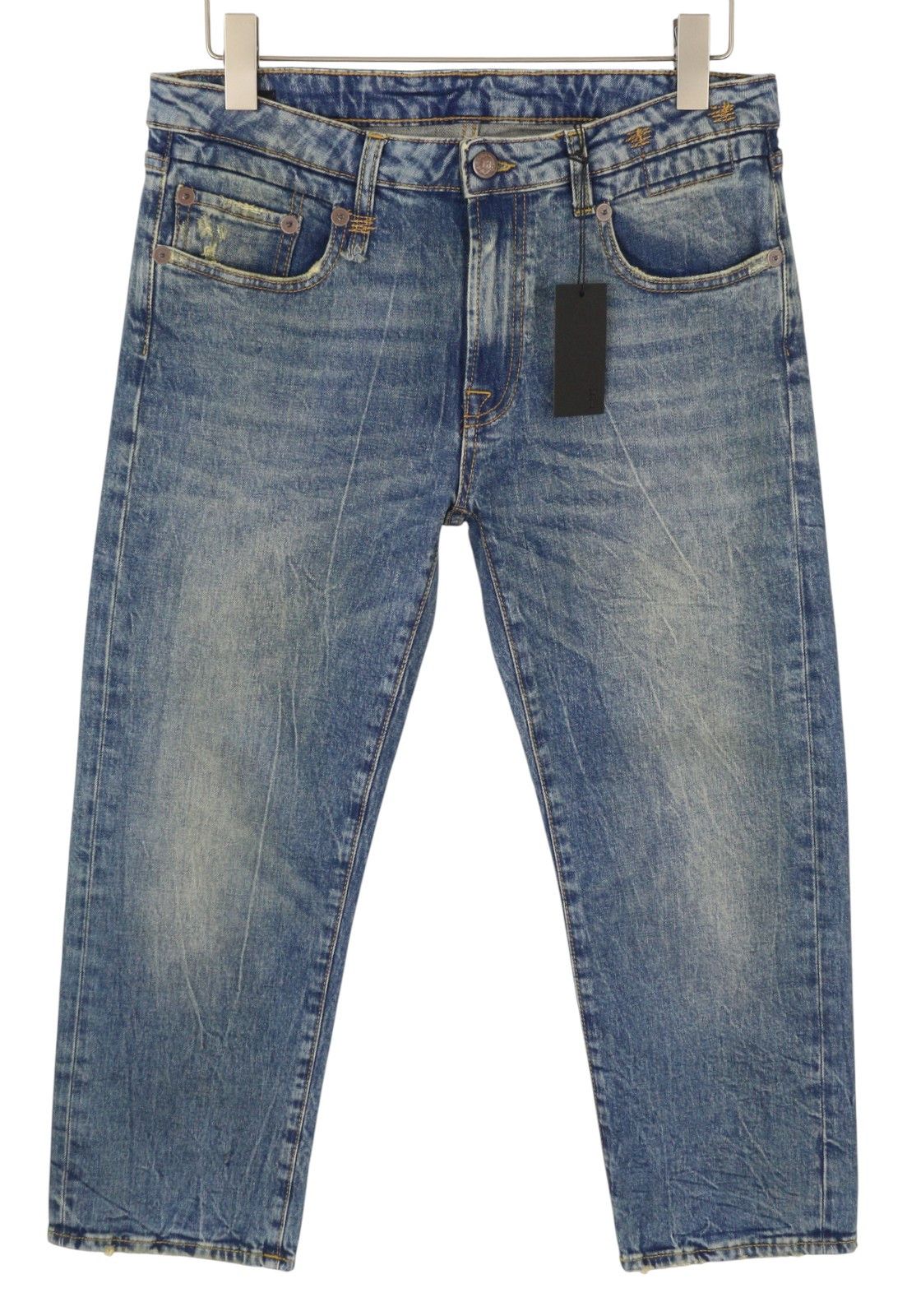 R13 BOY STRAIGHT 31 Kelly Stretch Blue FW25 Jeans 87185 Size 31" - 3 Thumbnail