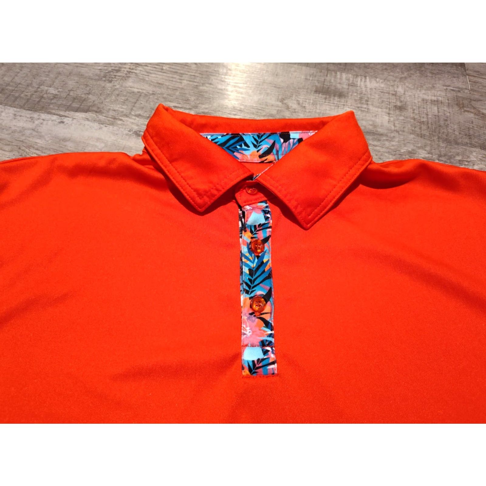 Vintage Loudmouth Polo Shirt Mens XL Red Golf Performance Stretch Polyester Short Sleeve Button Collar EUC Size US XL / EU 56 / 4 - 2 Thumbnail