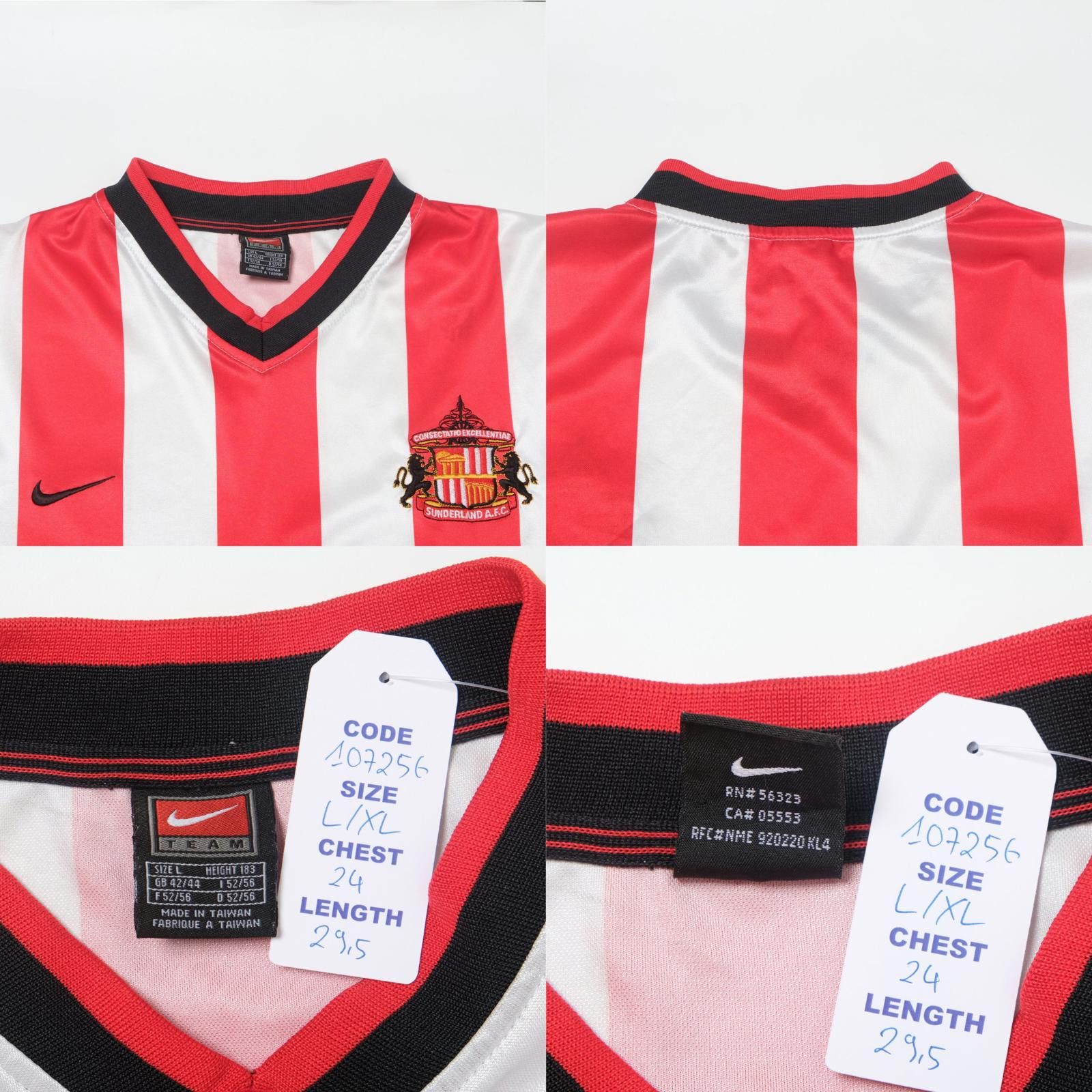Nike 2000/02 Sunderland Home Shirt Nike (L/XL) Size US L / EU 52-54 / 3 - 4 Thumbnail