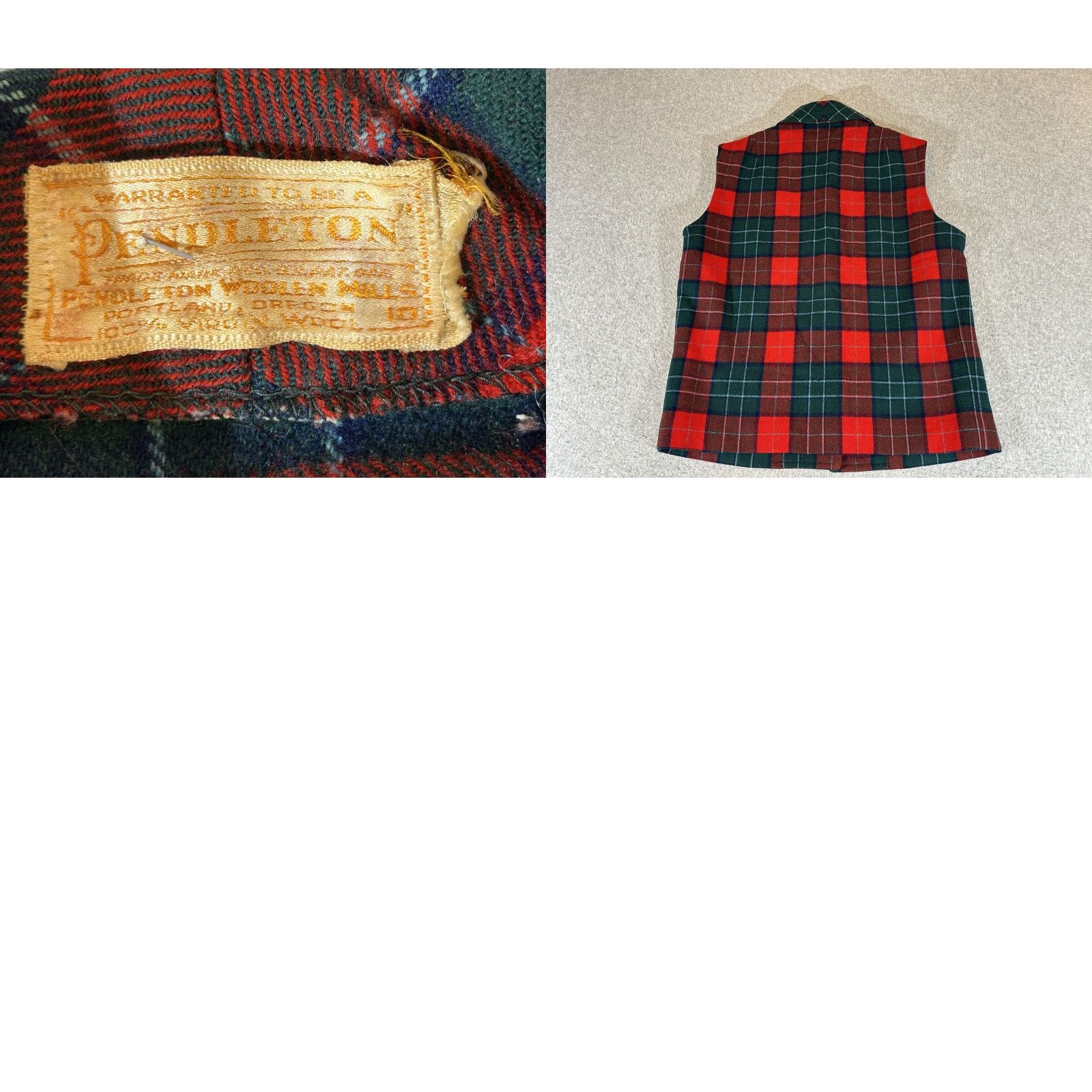 Pendleton VINTAGE Pendleton Vest Womens 10 Tartan Plaid Wool 60s Preppy Cottagecore Mens Ladies? Size L / US 10 / IT 46 - 8 Thumbnail