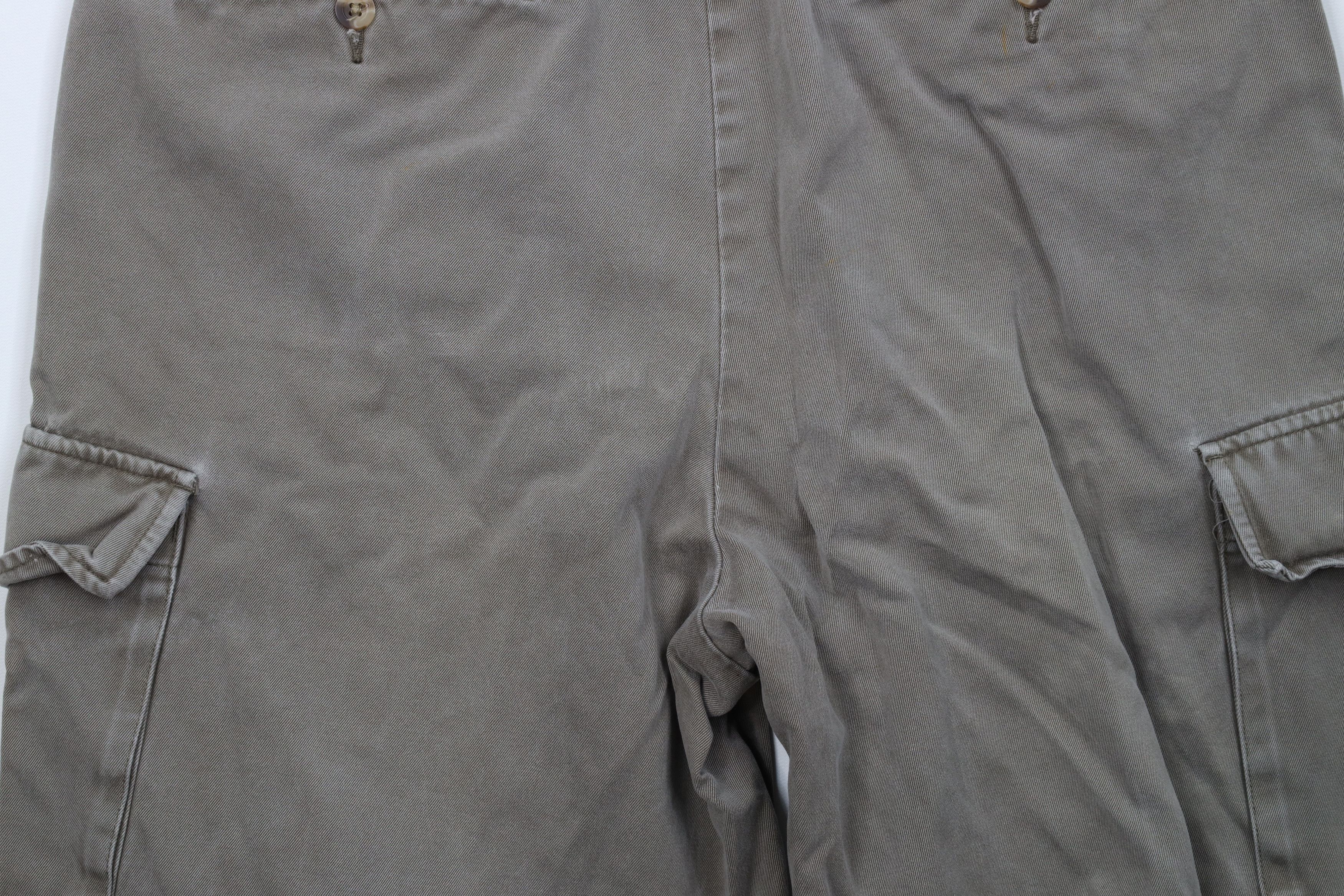 Eddie Bauer Vintage 90s Eddie Bauer Distressed Cargo Shorts Green Cotton Size US 36 / EU 52 - 11 Thumbnail
