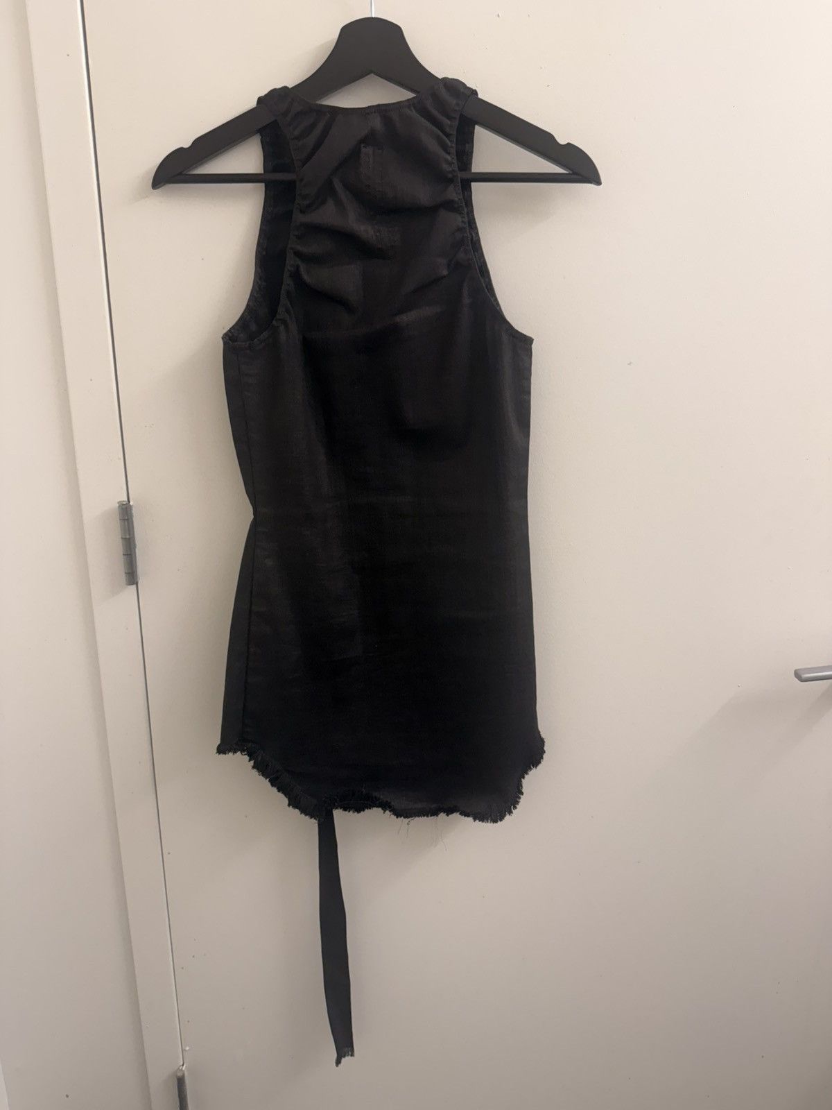 Rick Owens Drkshdw Rick Owens DRKSHDW Black Wax Denim Tank Top Size S / US 4 / IT 40 - 3 Thumbnail