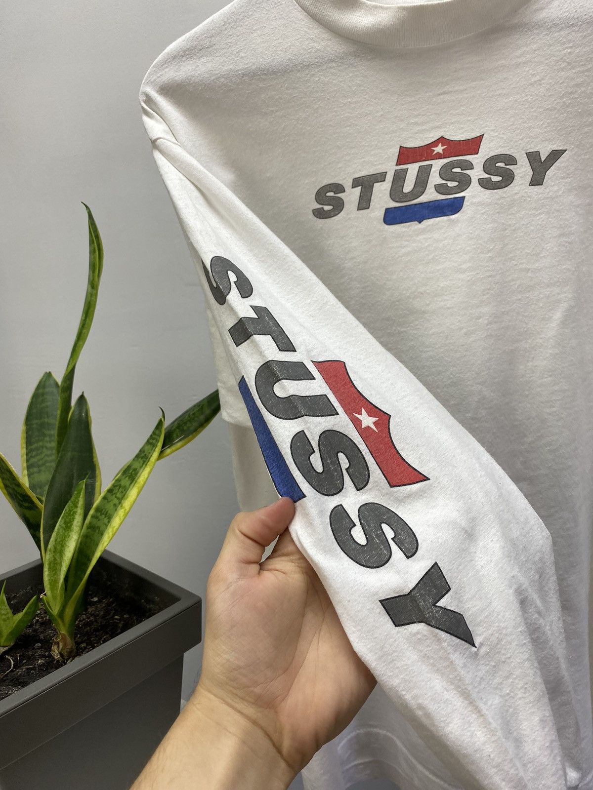 Stussy × Vintage VINTAGE 90s STUSSY LONG SLEEVE T SHIRT MADE IN USA Size US L / EU 52-54 / 3 - 13 Thumbnail