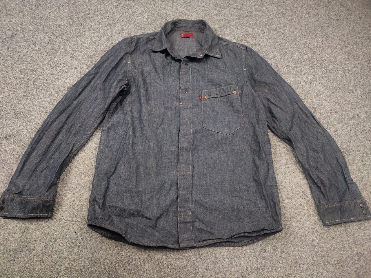 Levi's Vintage 90's Levi's Engineered Twisted Shirt Denim Pocket Size US M / EU 48-50 / 2 - 3 Thumbnail