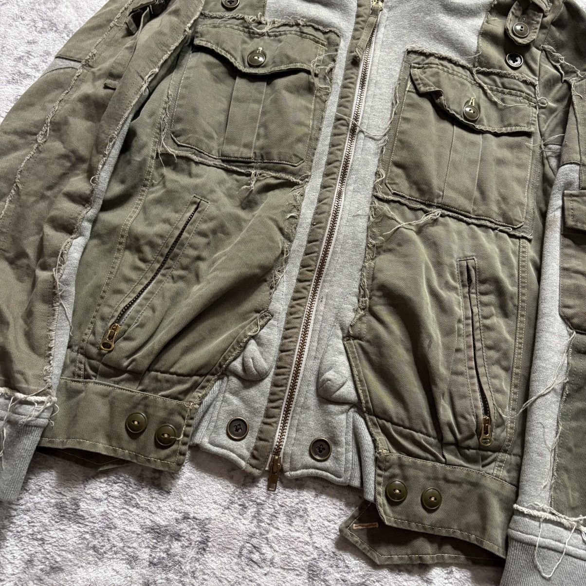 Japanese Brand XN3HB Reconstructed Military Cargo Hoodie Grey | Size M Size US M / EU 48-50 / 2 - 2 Thumbnail
