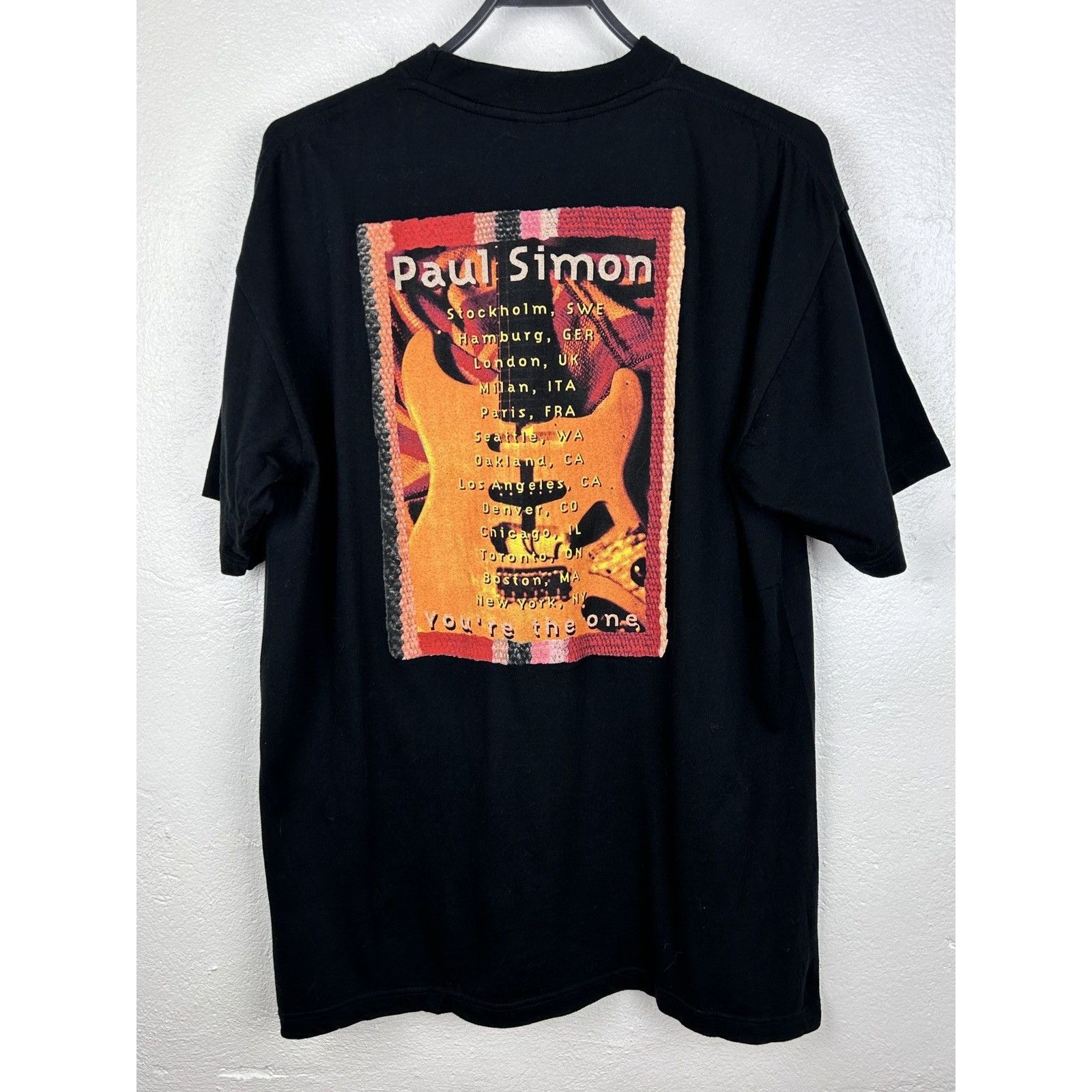 Band Tees 90s Vintage Paul Simon You’re The One Tour T-Shirt In Black Size US M / EU 48-50 / 2 - 3 Thumbnail