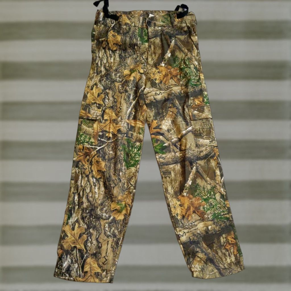 Vintage Ranger Camo Cargo Pants Mens M Realtree Camouflage Cargo Pants 90s Outdoor Hunting USA Nature Belt Loops Pockets Size US 31 - 1 Thumbnail