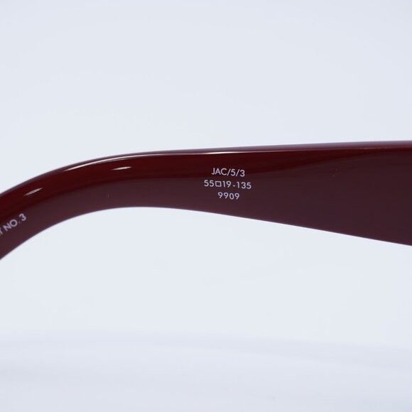 Jacquemus Jacquemus GALA JAC/5 C3 Sunglasses Burgundy Cat Eye Frame Size ONE SIZE - 5 Thumbnail