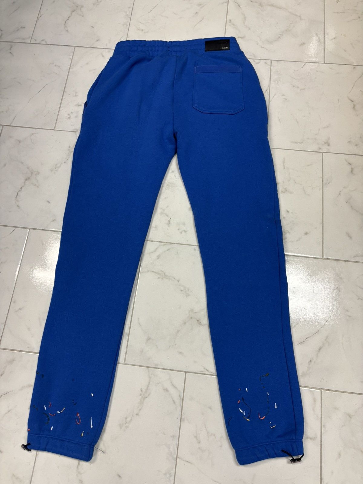 Amiri Amiri core logo paint drip sweatpants blue Size US 34 / EU 50 - 3 Thumbnail