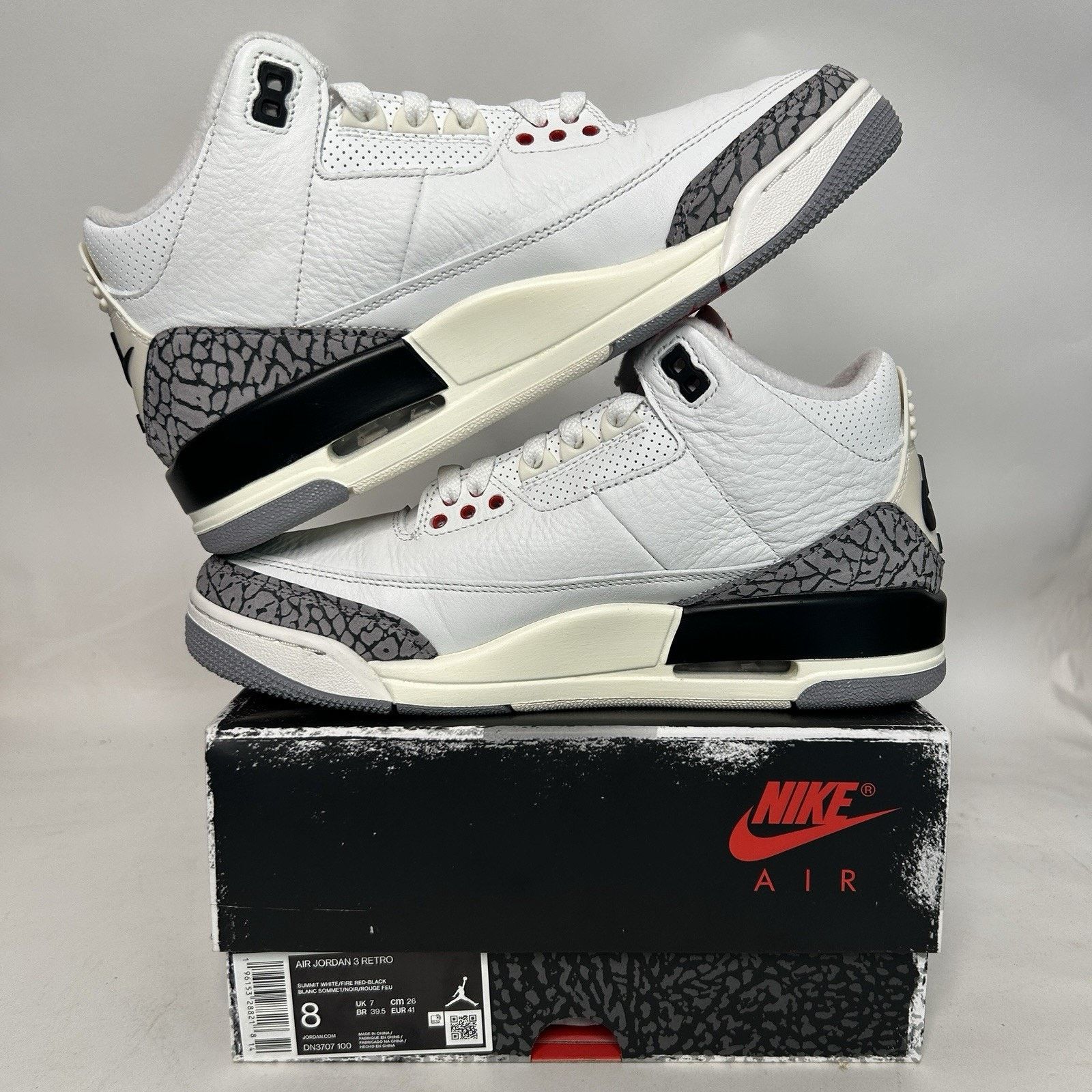 Nike Nike Air Jordan 3 Retro OG Reimagined “White Cement” Size US 8 / EU 41 - 3 Thumbnail