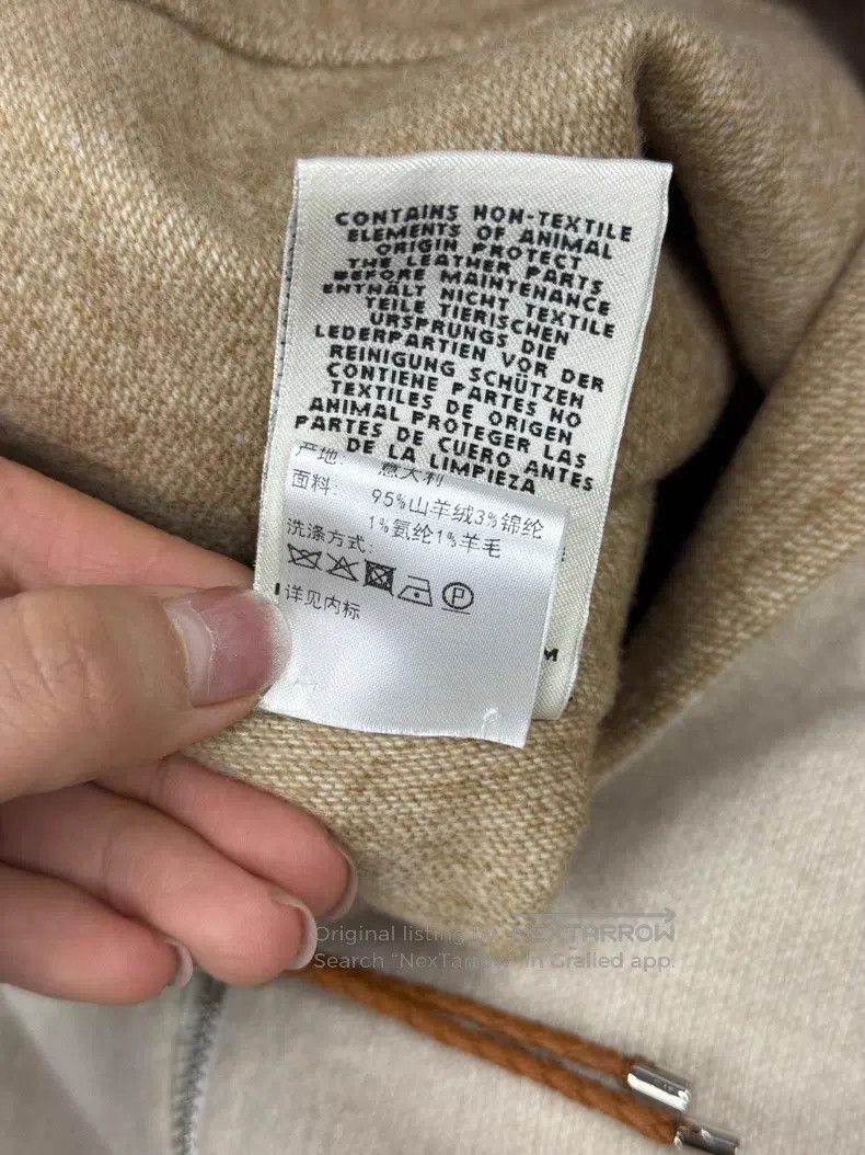 Hermes Hermes Oatmeal Double-faced Cashmere Coat Size XS / US 0-2 / IT 36-38 - 7 Thumbnail