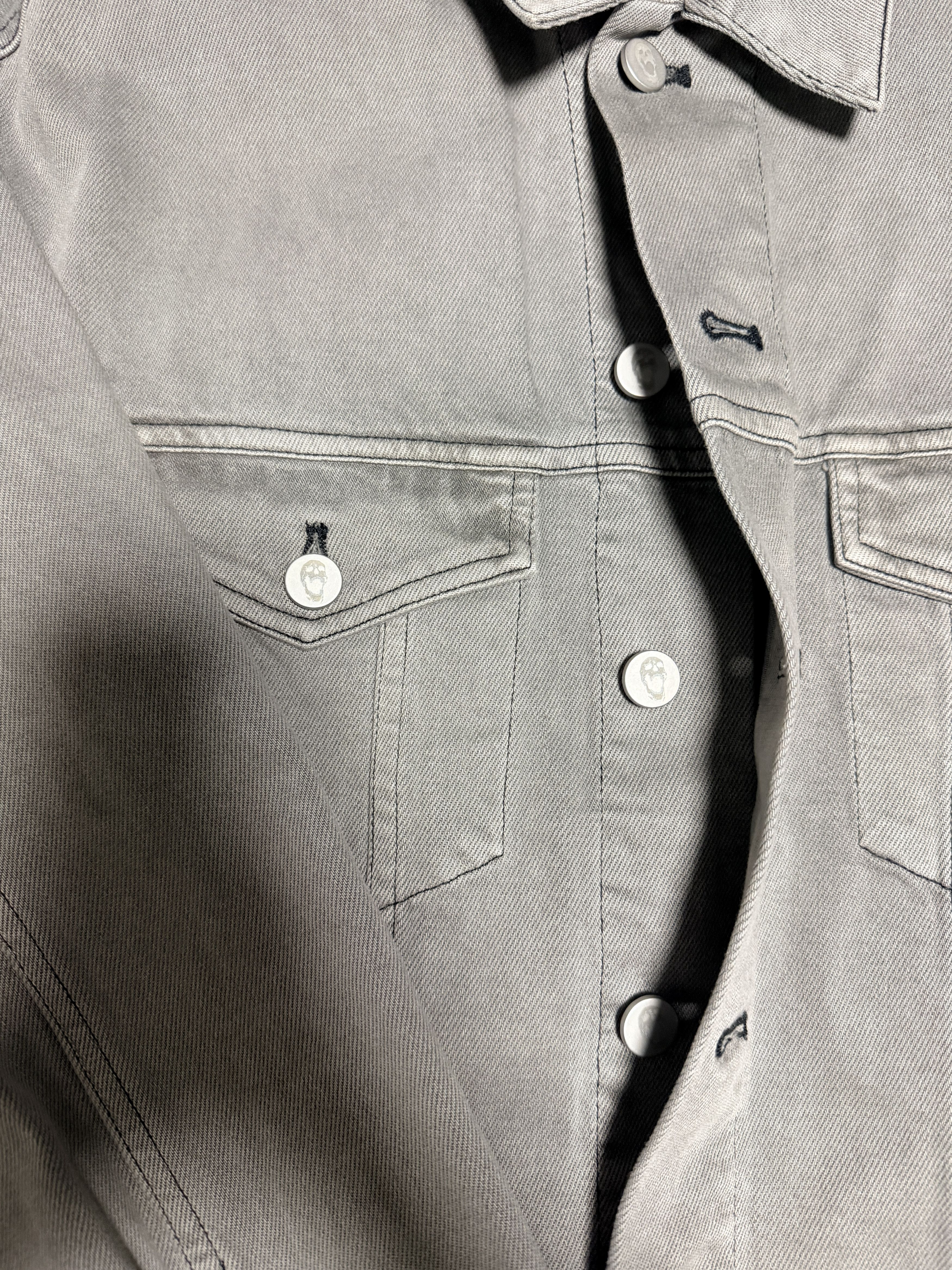 Revenge REVENGE EMBROIDERED DENIM JACKET GREY (2021) Size US S / EU 44-46 / 1 - 3 Thumbnail