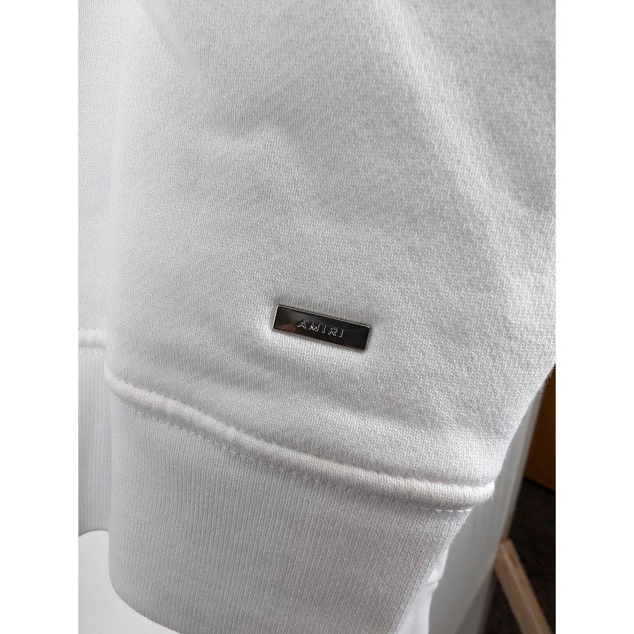 Amiri o1rshd1 MA Bar Embroidery Hoodie in White Size US S / EU 44-46 / 1 - 15 Thumbnail