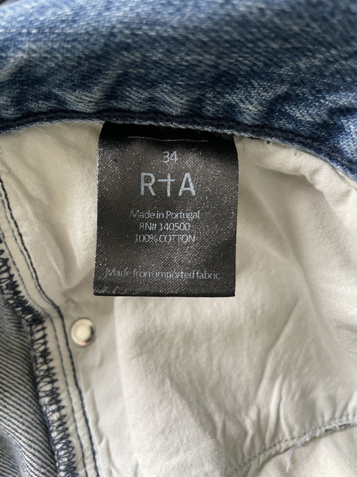 Rta RtA 34W Blue Jeans 3M reflective knee rip racing stripe Size US 34 / EU 50 - 9 Thumbnail