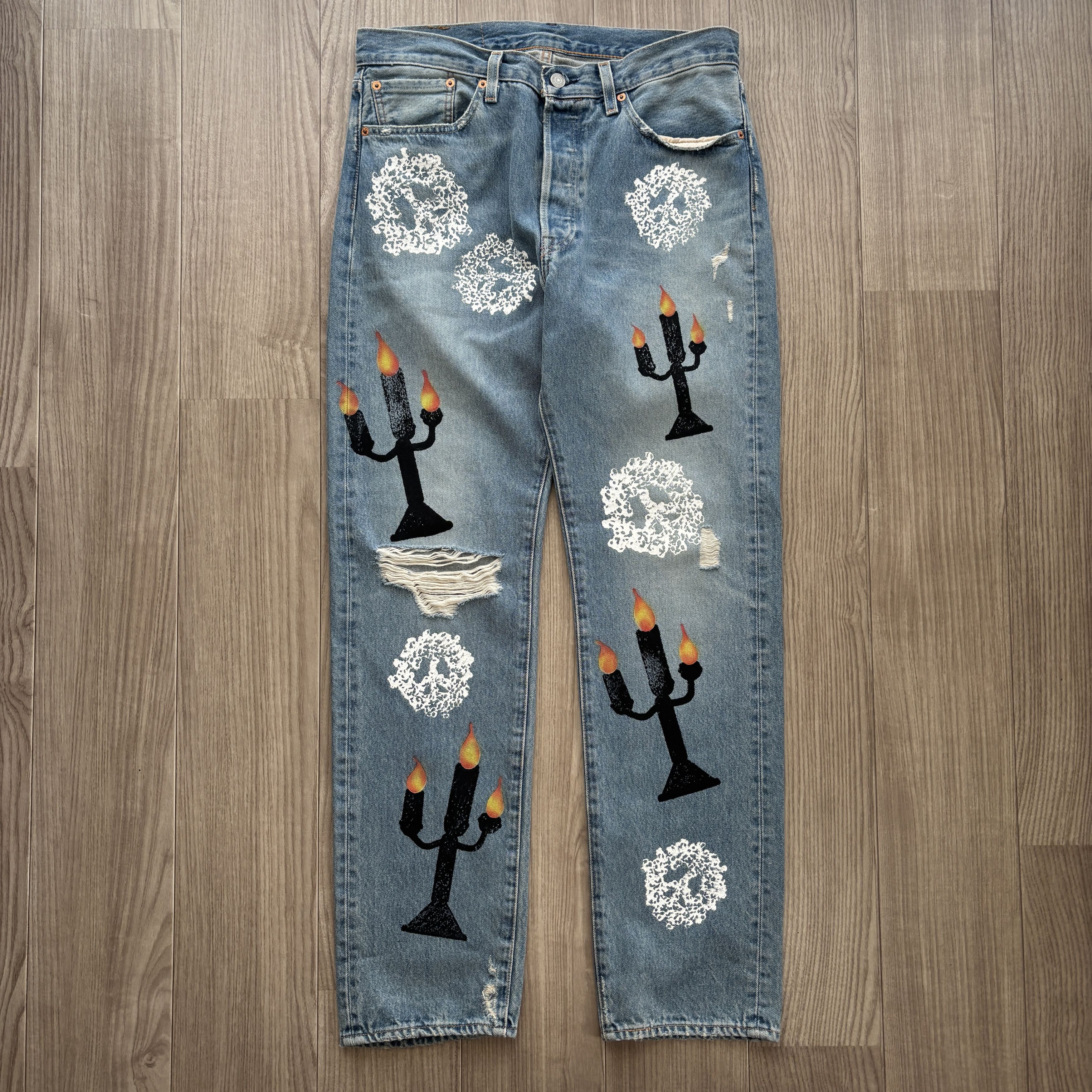 DENIM TEARS Denim Tears Cotton wreath Virgil Abloh Message In A Tear Size US 33 - 1 Thumbnail
